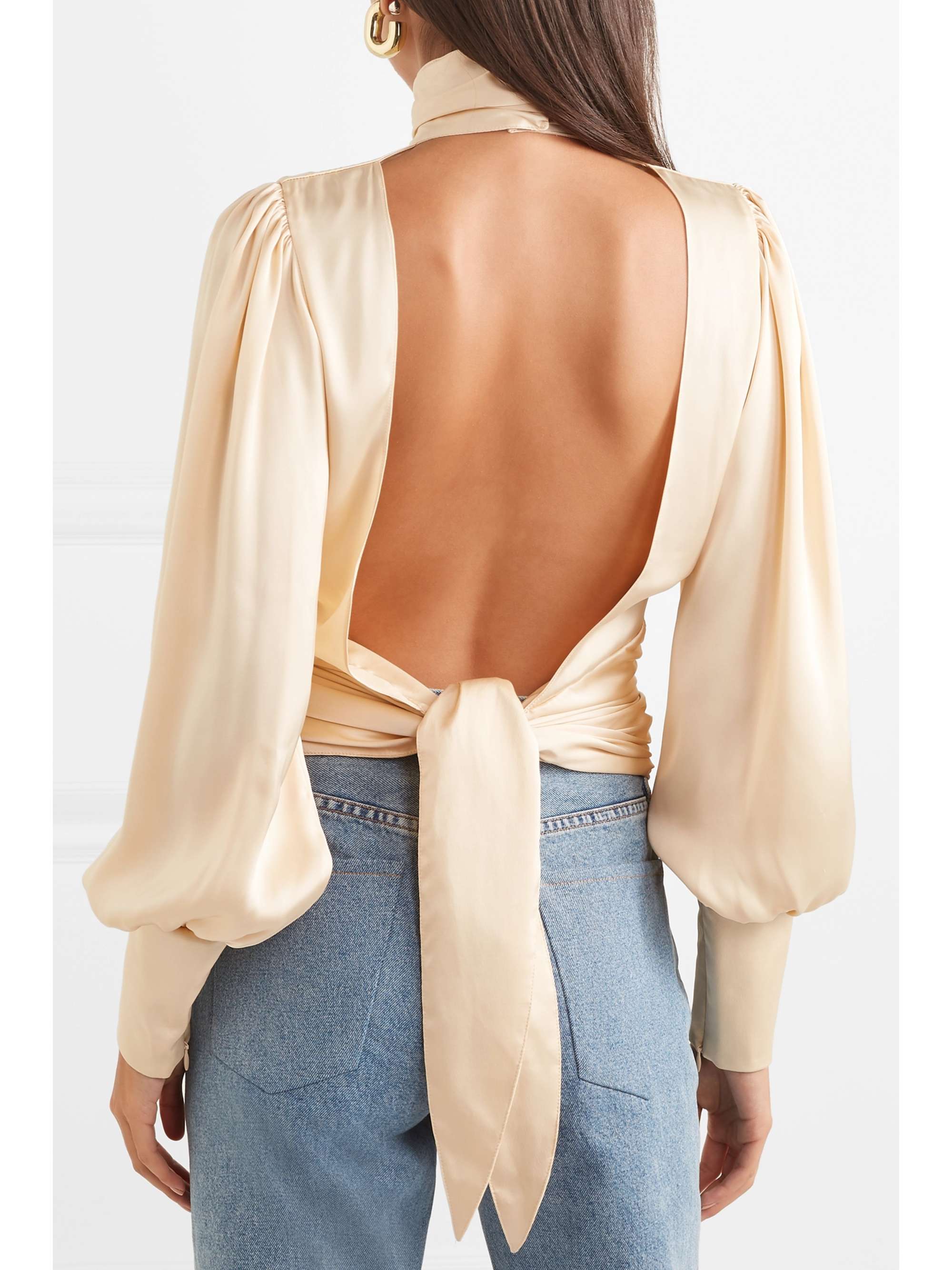 ORSEUND IRIS Night Out ruched satin blouse