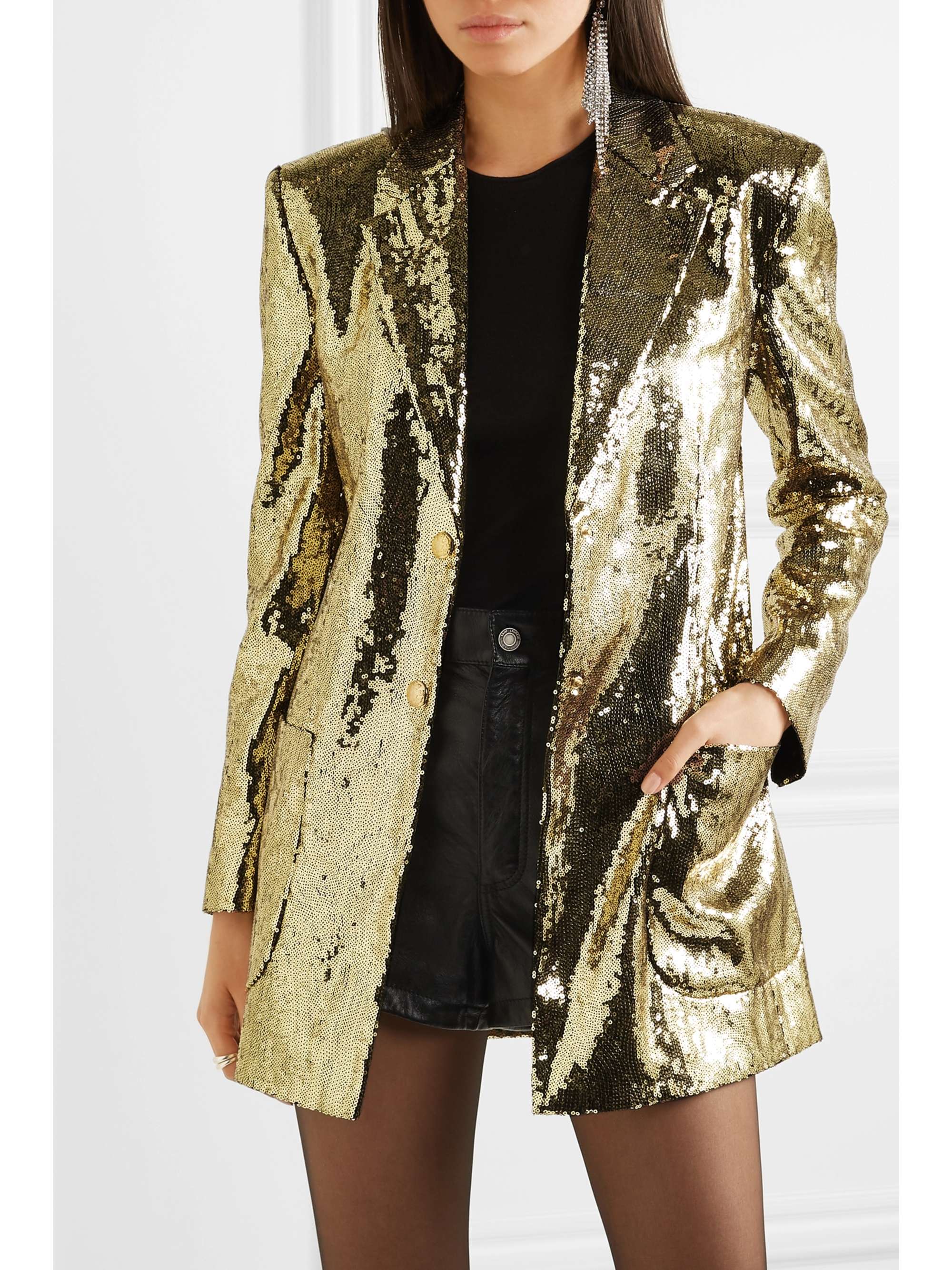 DUNDAS Sequined crepe blazer