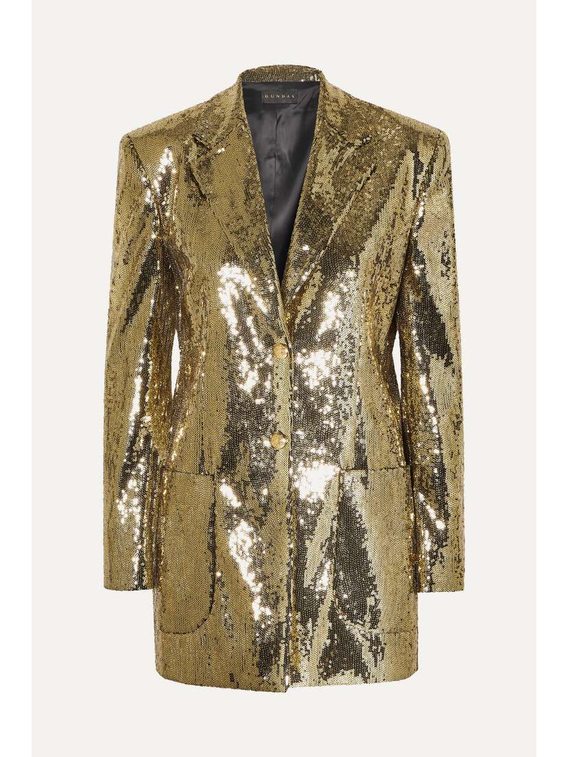 DUNDAS Sequined Crepe Blazer