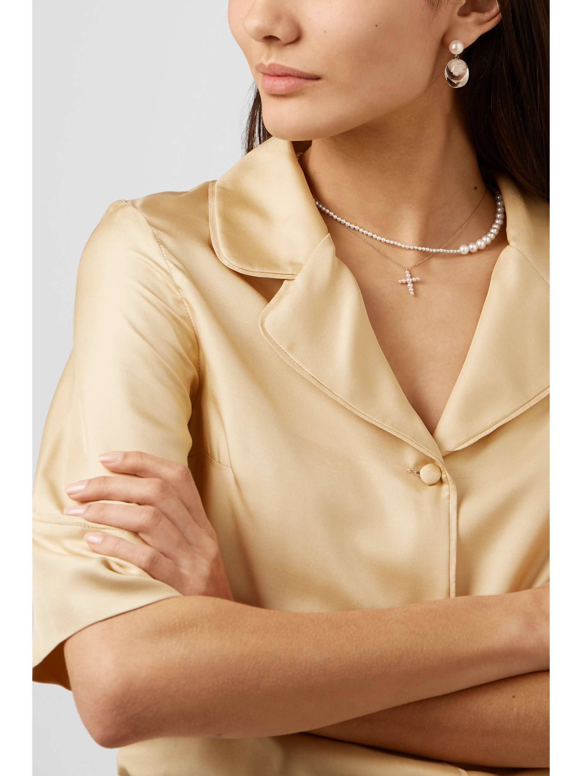 SOPHIE BILLE BRAHE Petite Peggy 14-karat gold pearl necklace