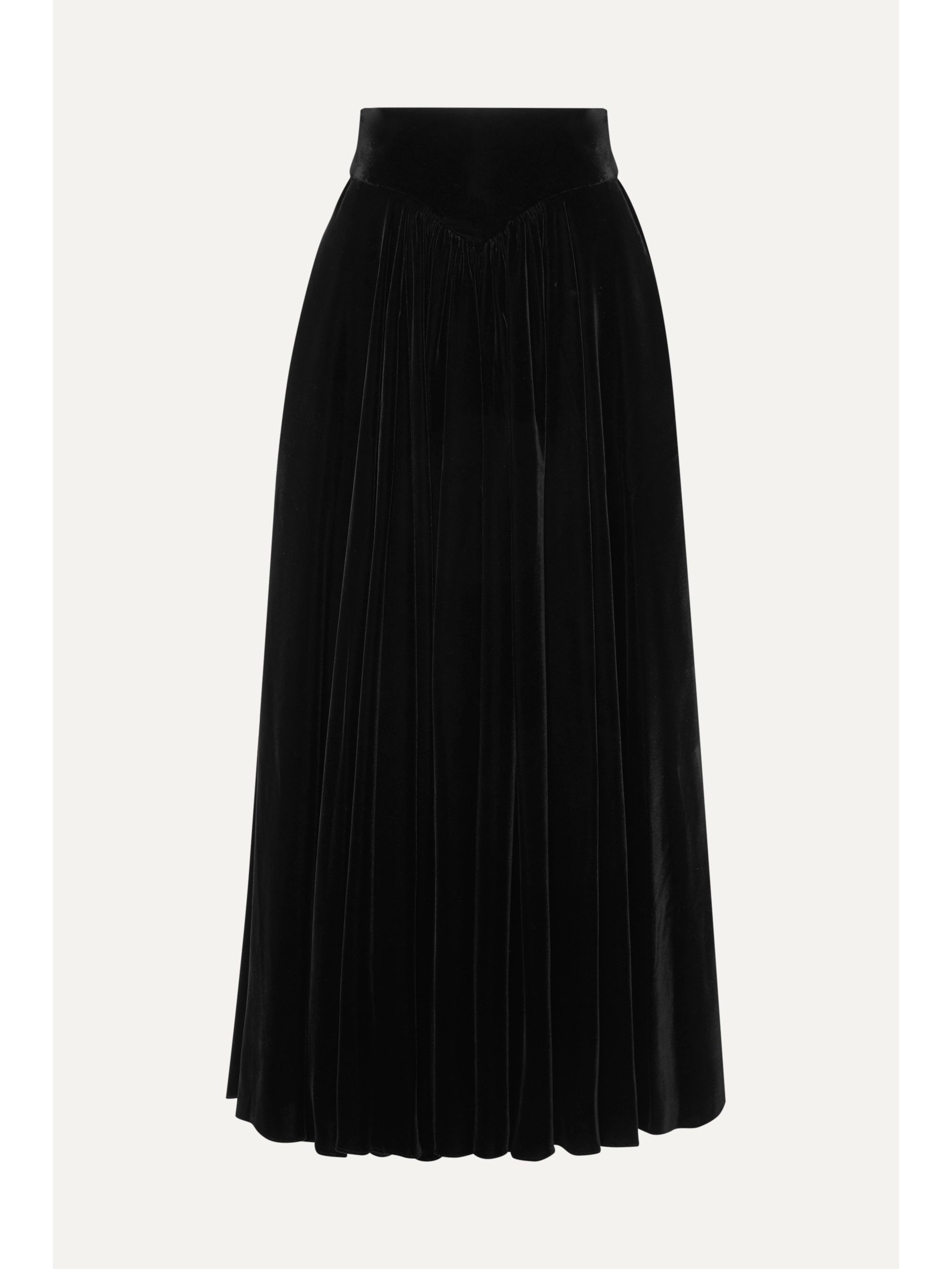 Velvet pleated maxi skirt Clearance