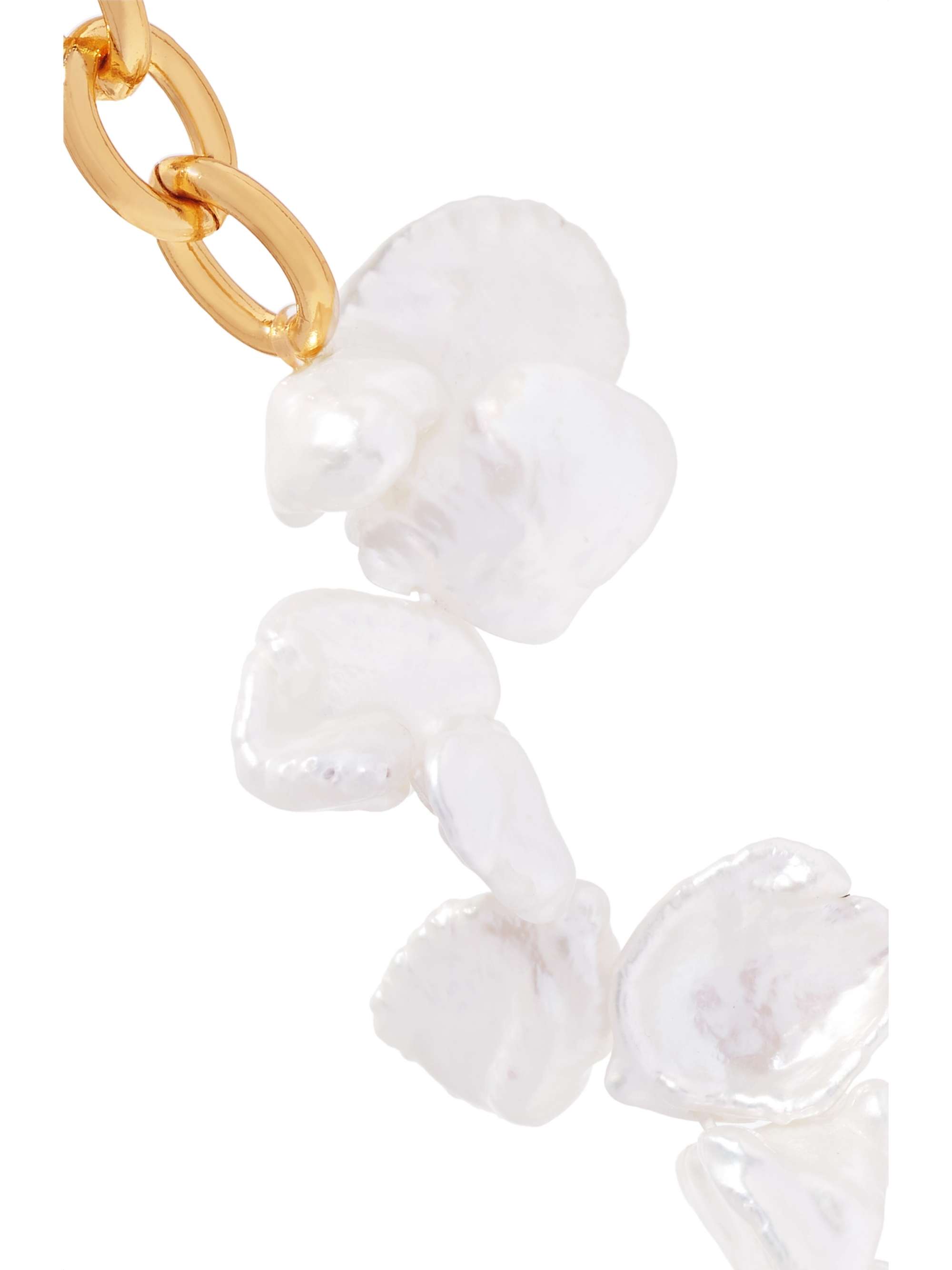 ANISSA KERMICHE Two Faced Shelley gold-plated pearl anklet