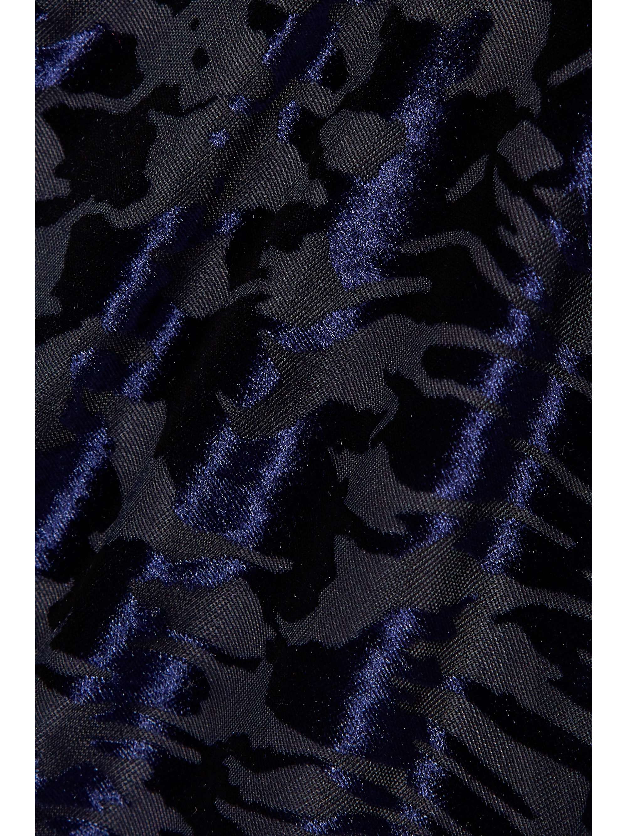 HOUSE OF HOLLAND Knotted stretch devoré-velvet midi dress