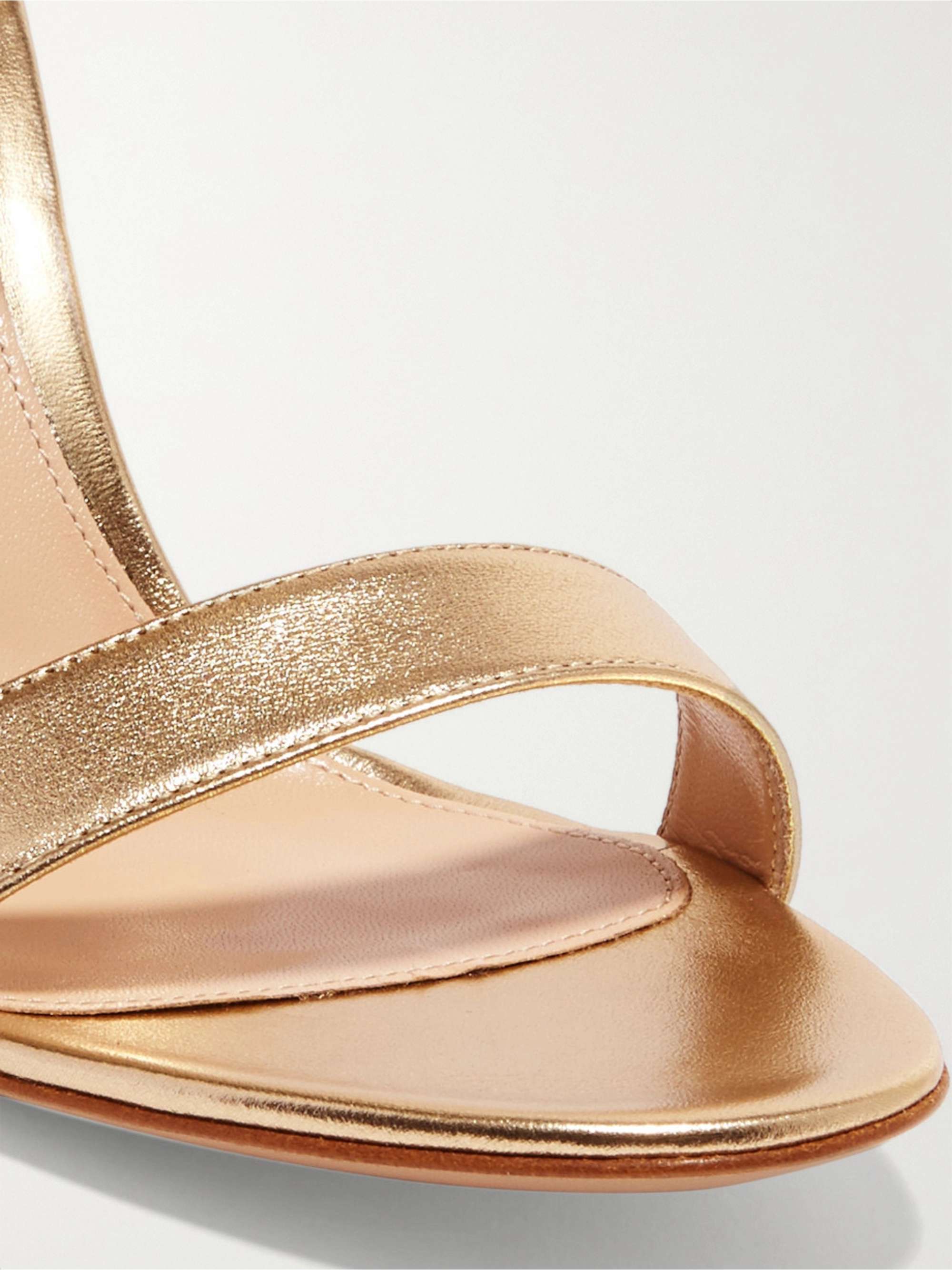 GIANVITO ROSSI Portofino 85 metallic leather sandals