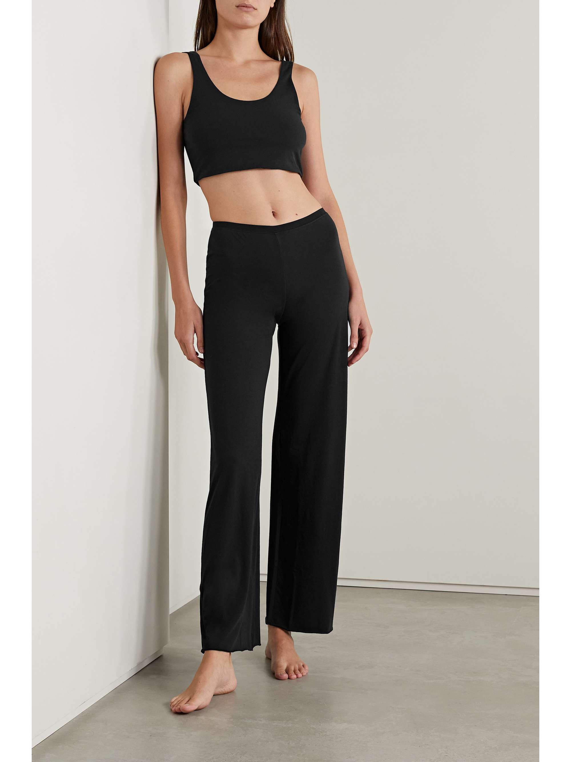 Ribbed Jersey Wide Leg Pj Trouser