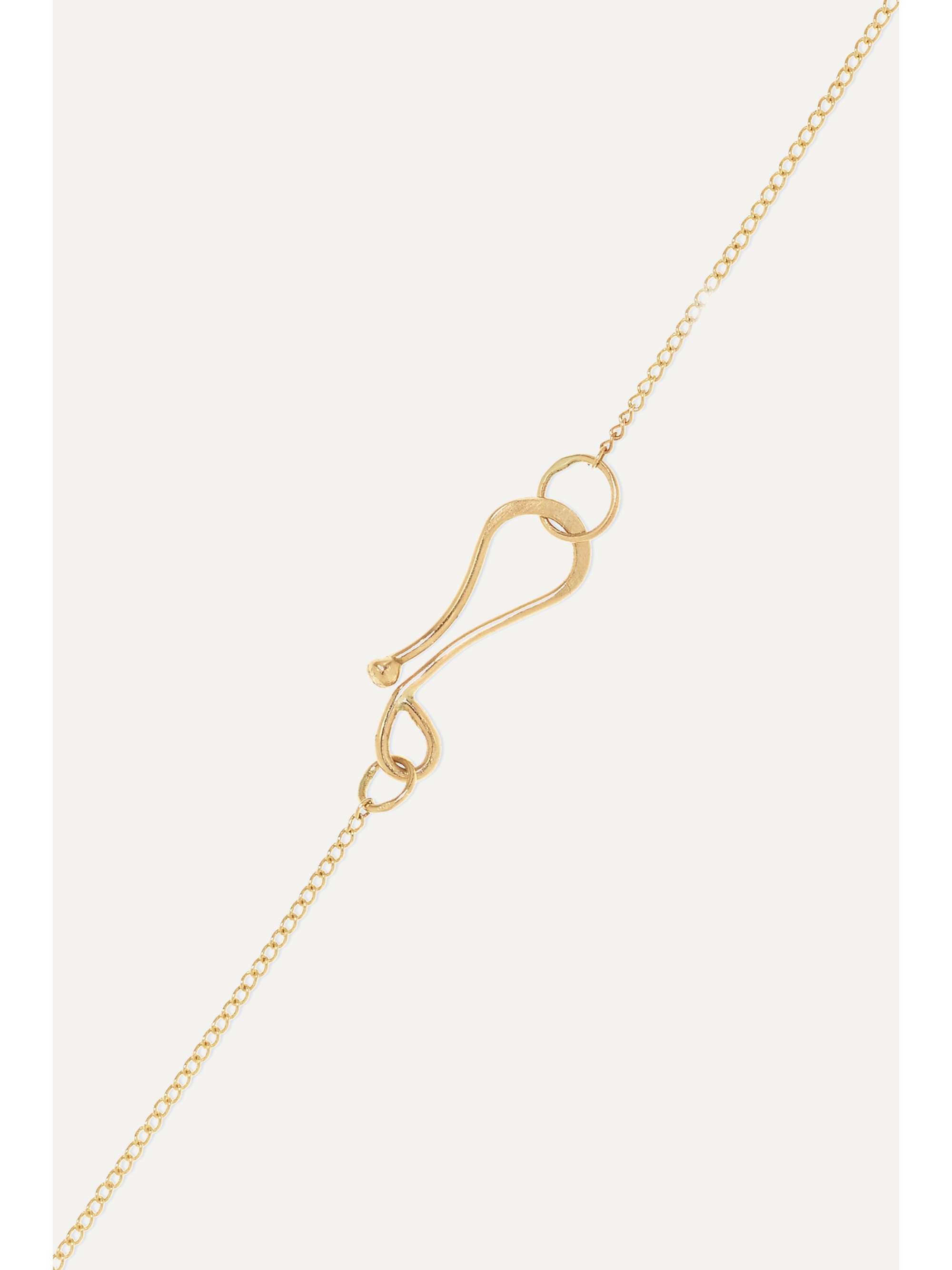 MELISSA JOY MANNING + NET SUSTAIN 14-karat gold turquoise necklace