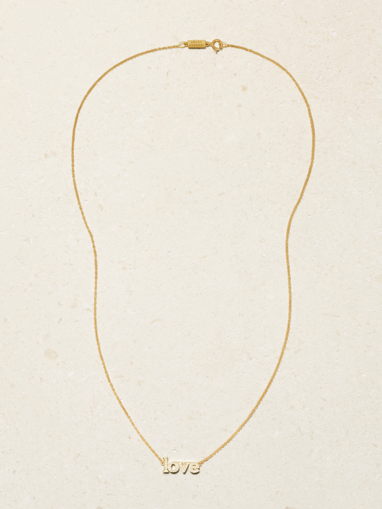 Shop Jennifer Meyer Love 18-karat Gold Diamond Necklace