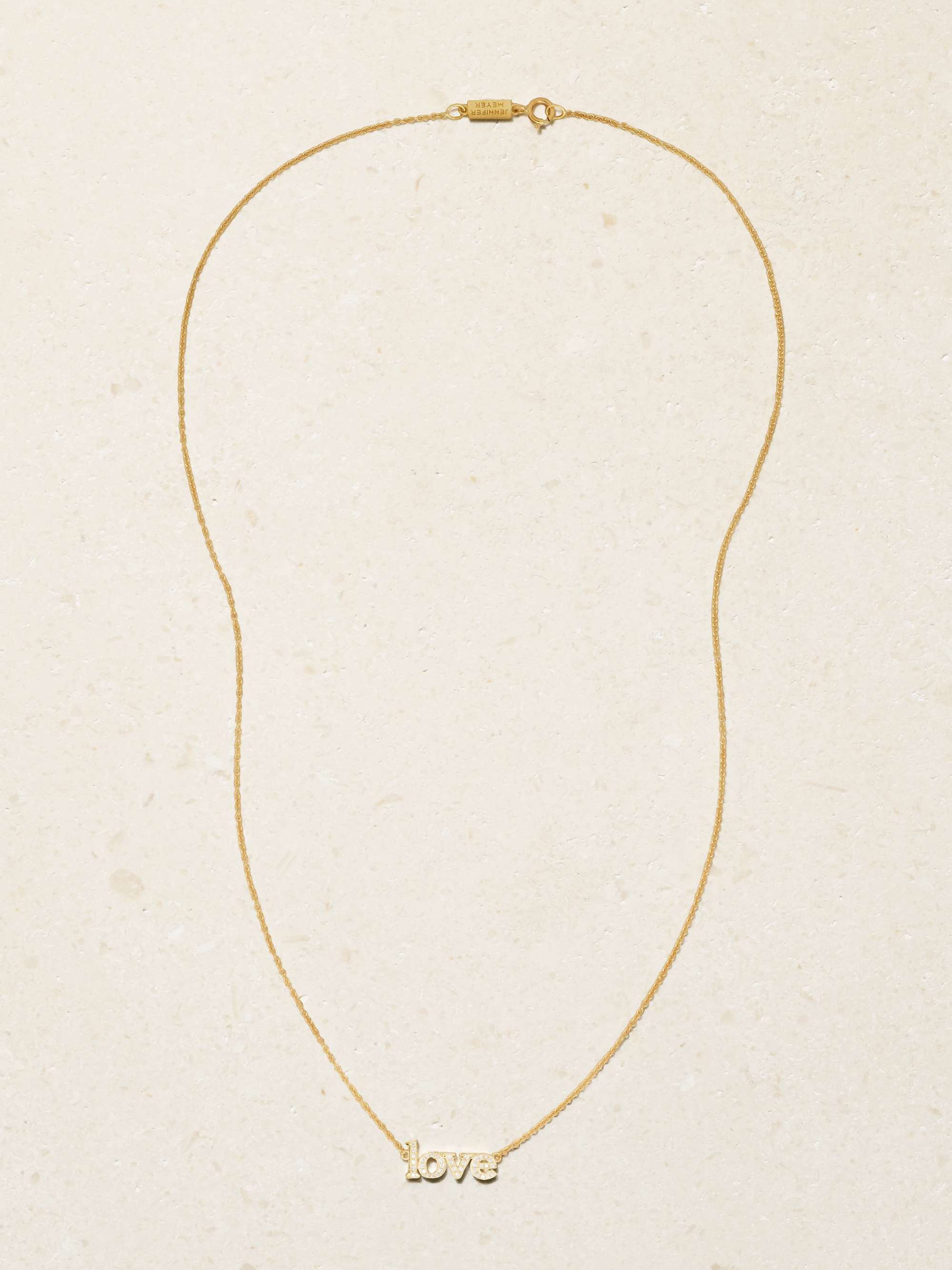 JENNIFER MEYER Love 18-karat gold diamond necklace