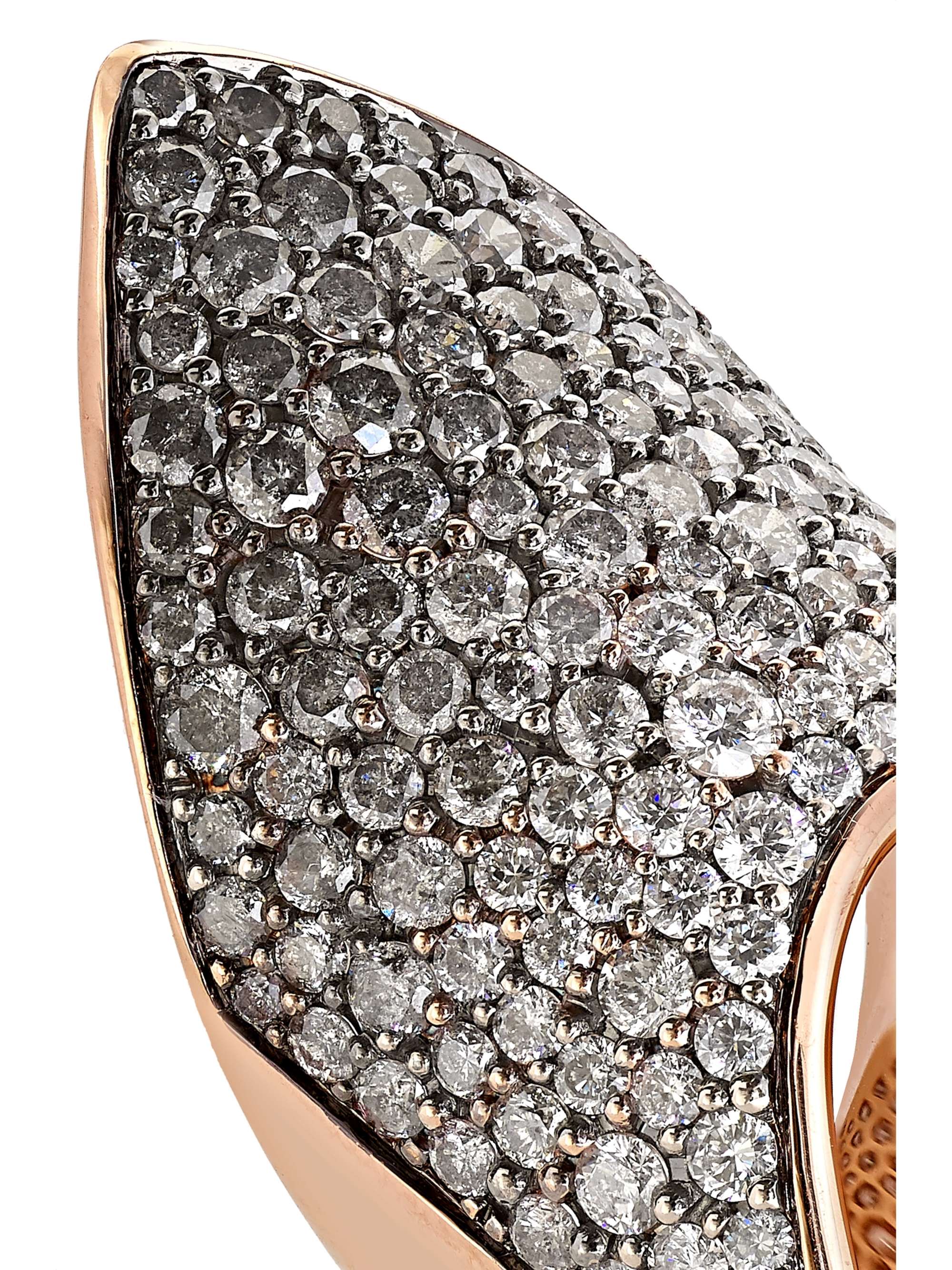 DIANE KORDAS 18-karat rose gold diamond ring