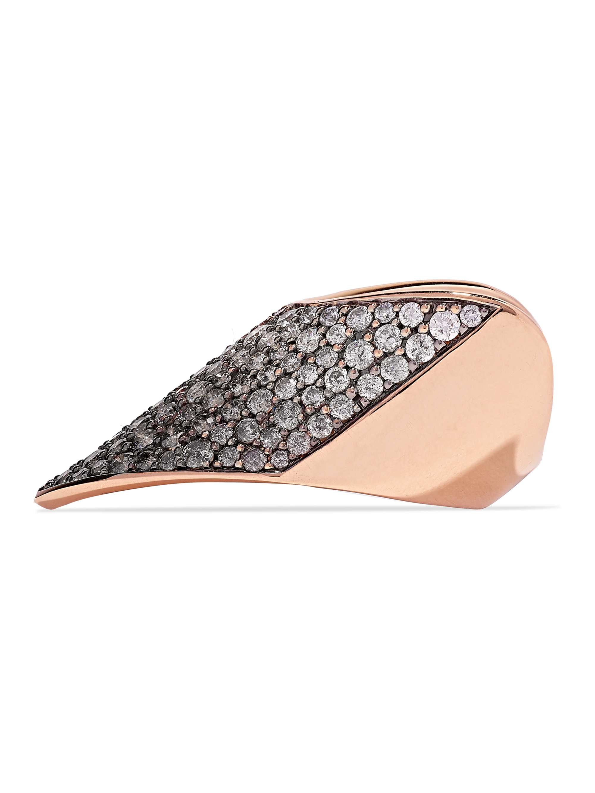 DIANE KORDAS 18-karat rose gold diamond ring