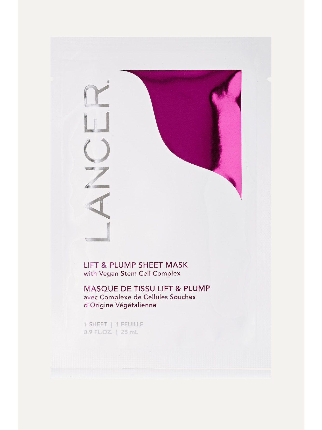 Lancer Lift & Plump Sheet Mask With Vegan Stem Cell Complex 4 X 0.9 oz/ 27 ml Sheets In Colorless
