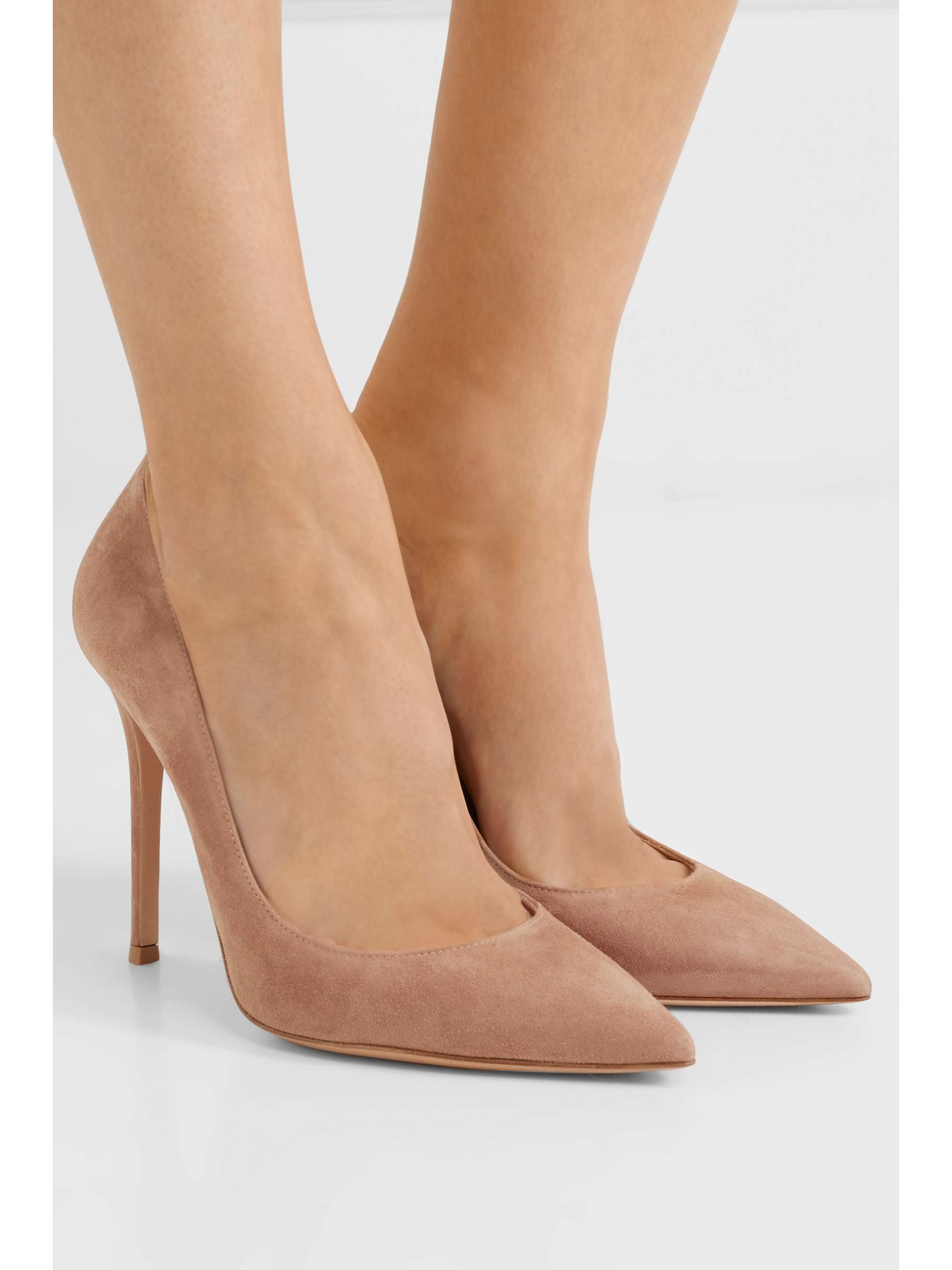 suede pumps beige