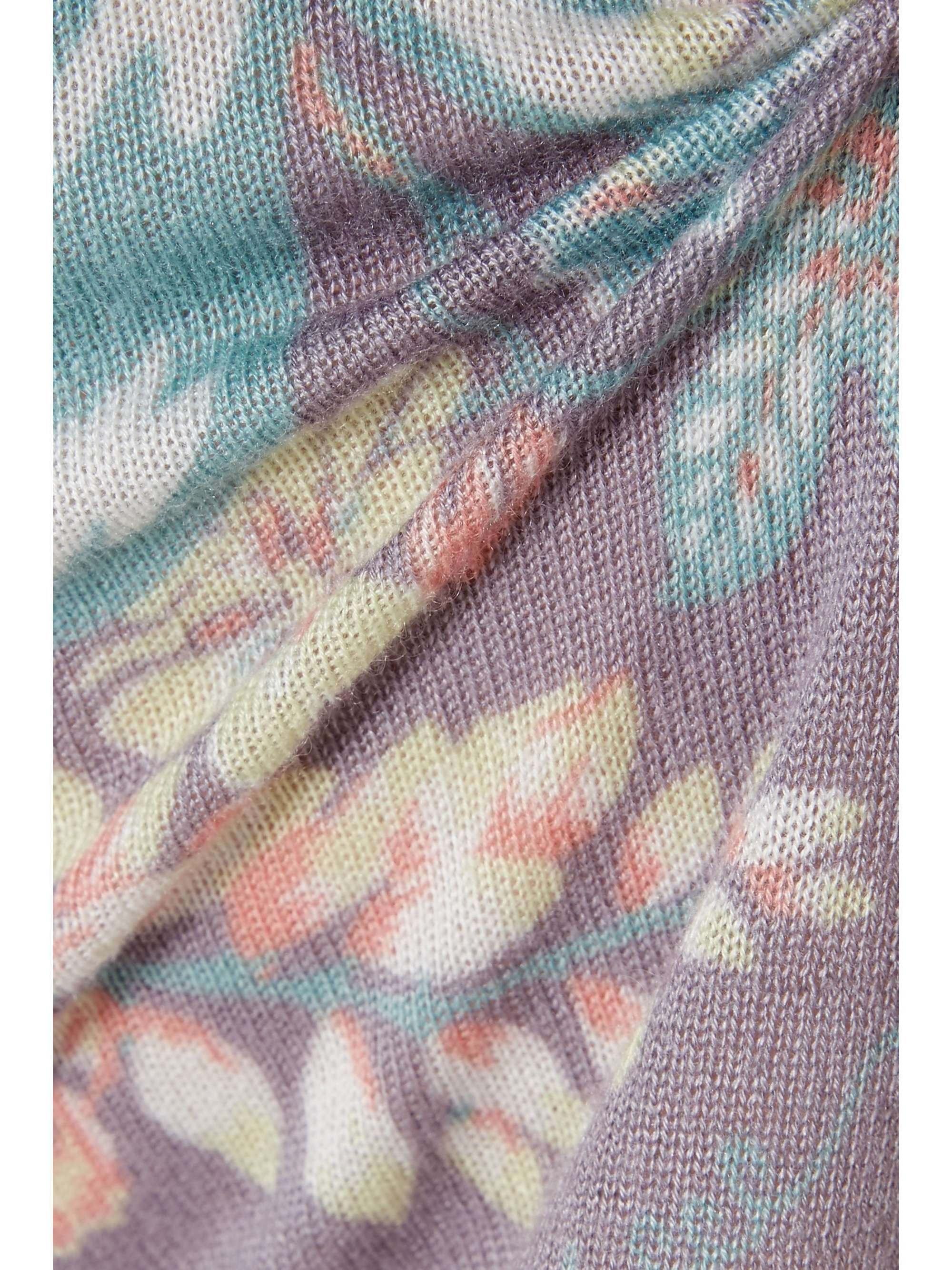 THE ELDER STATESMAN Printed cashmere and silk-blend shorts