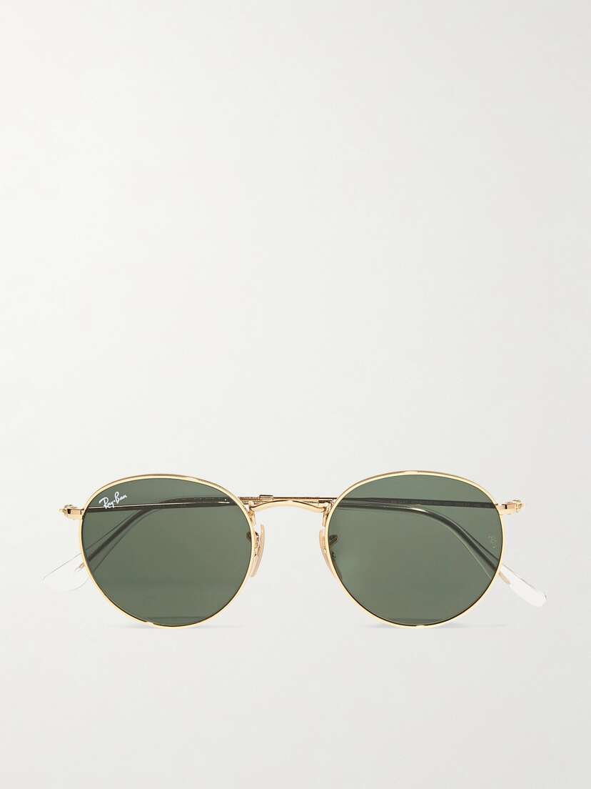 Ray-Ban Round-frame Gold-tone Sunglasses
