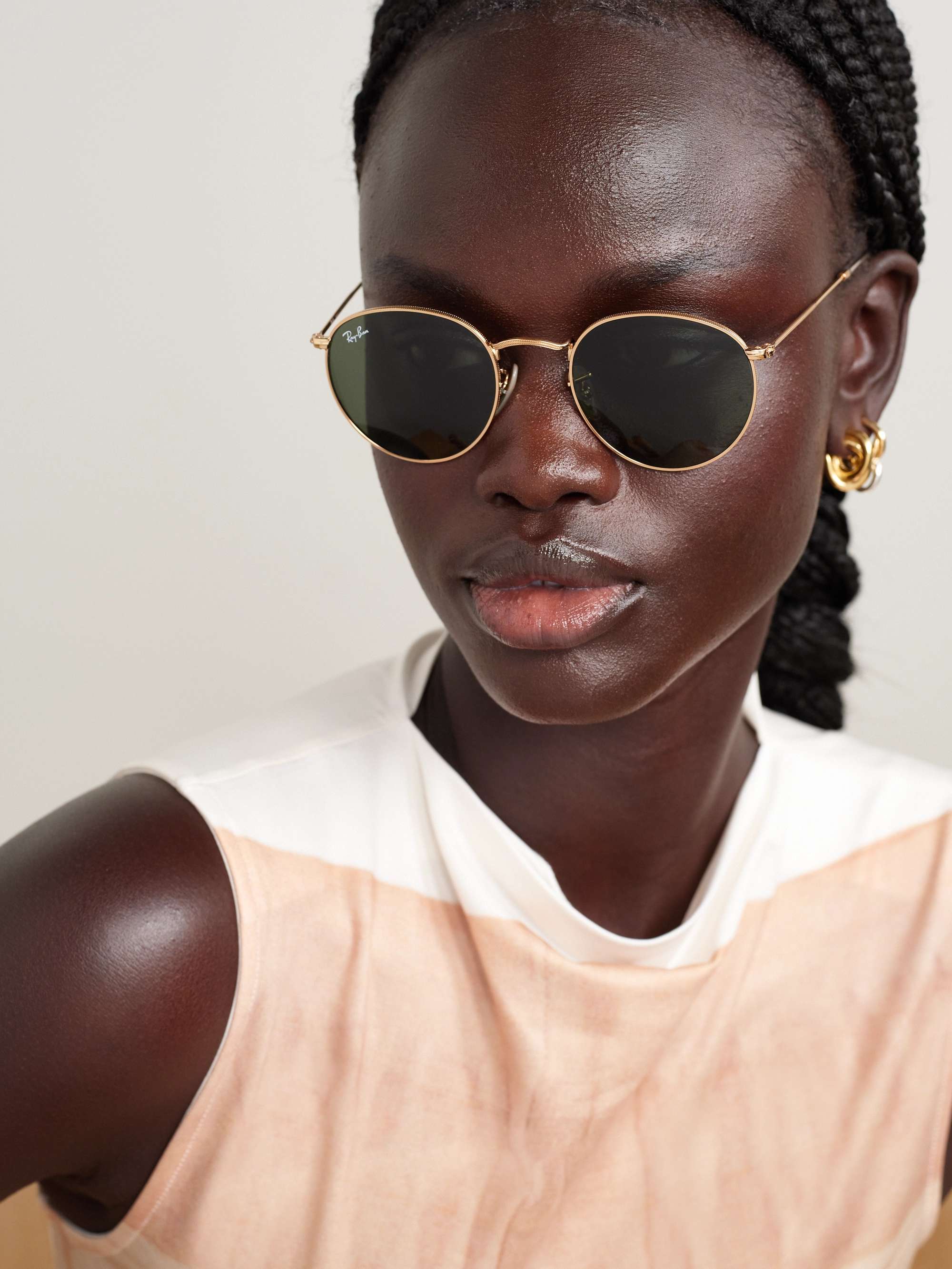 Gold Round-frame gold-tone sunglasses | RAY-BAN | NET-A-PORTER