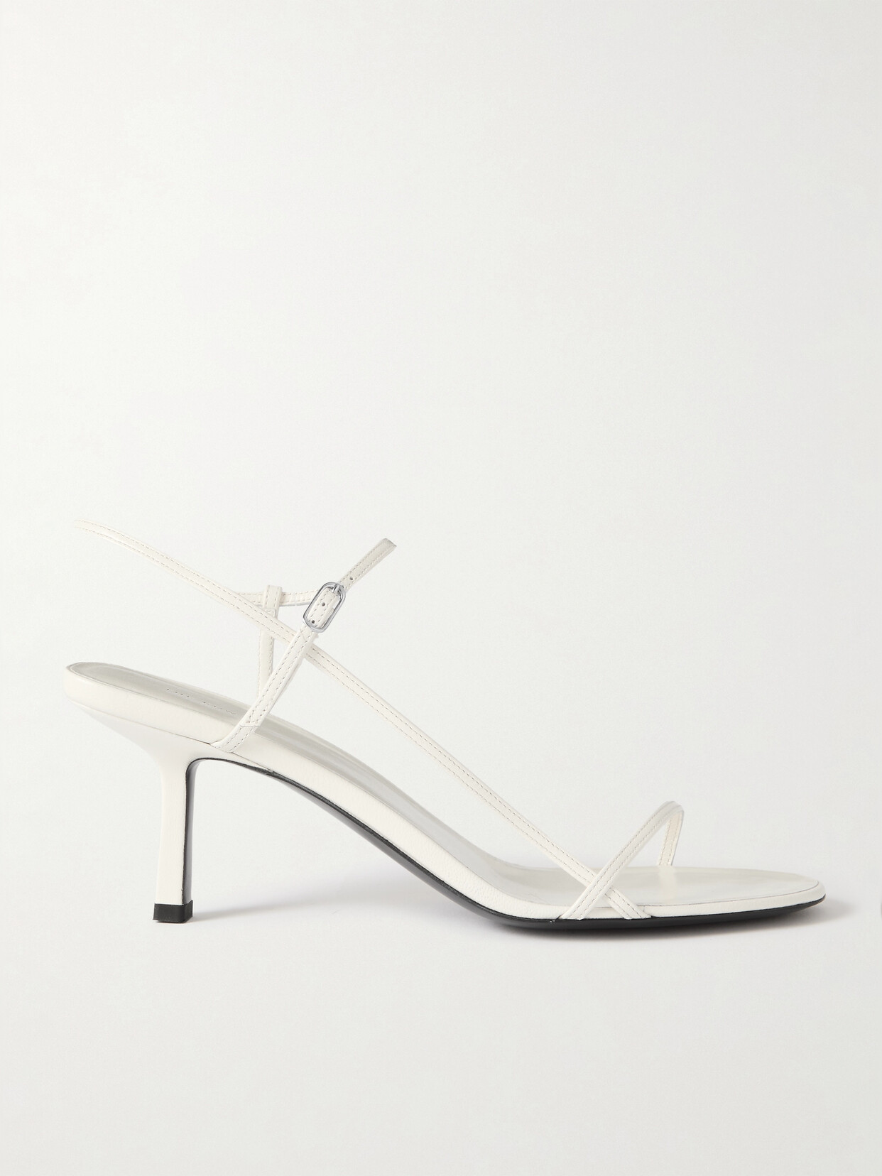 The Row Bare Leather Sandals In White