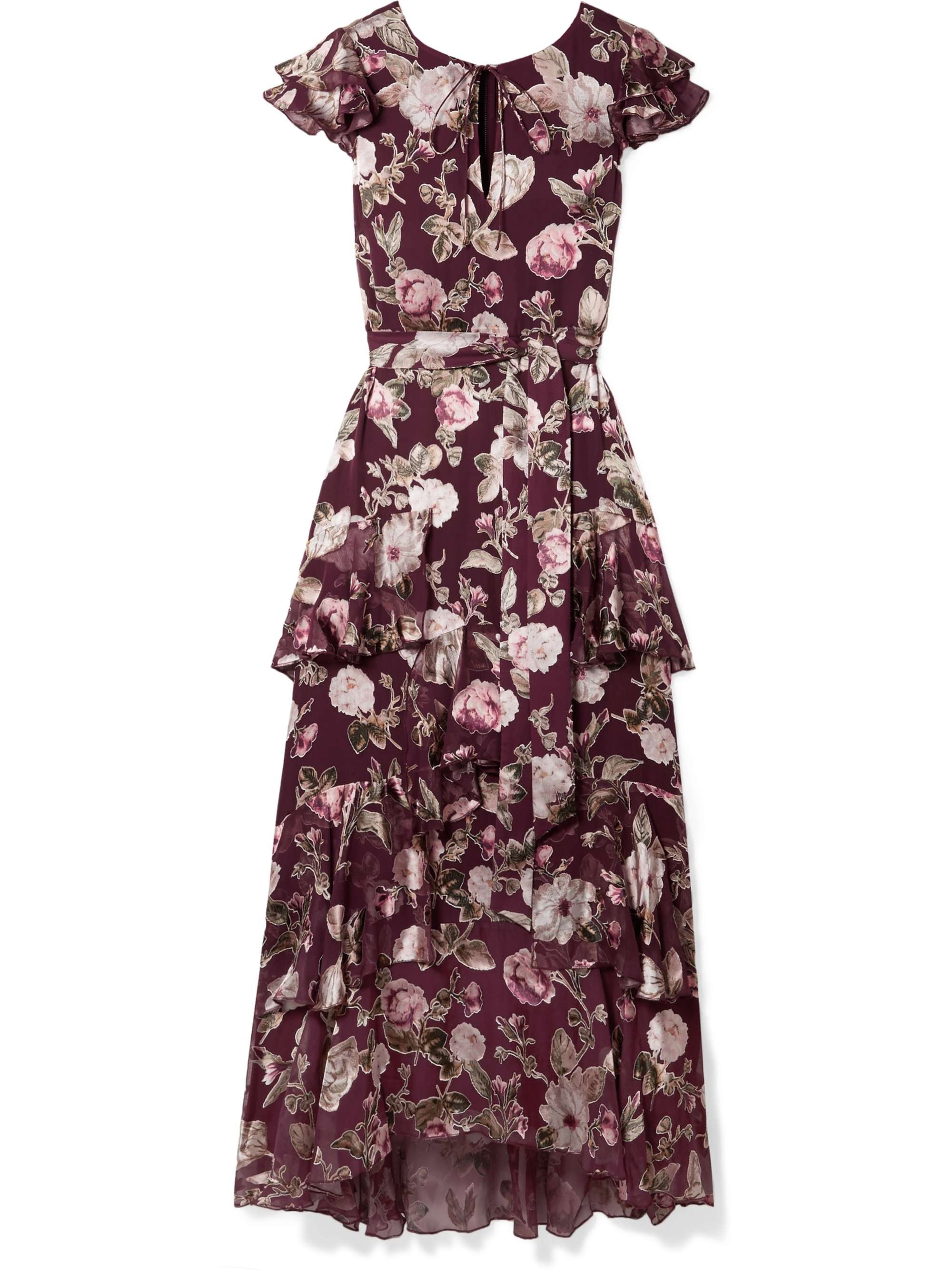 alice and olivia burgundy dress