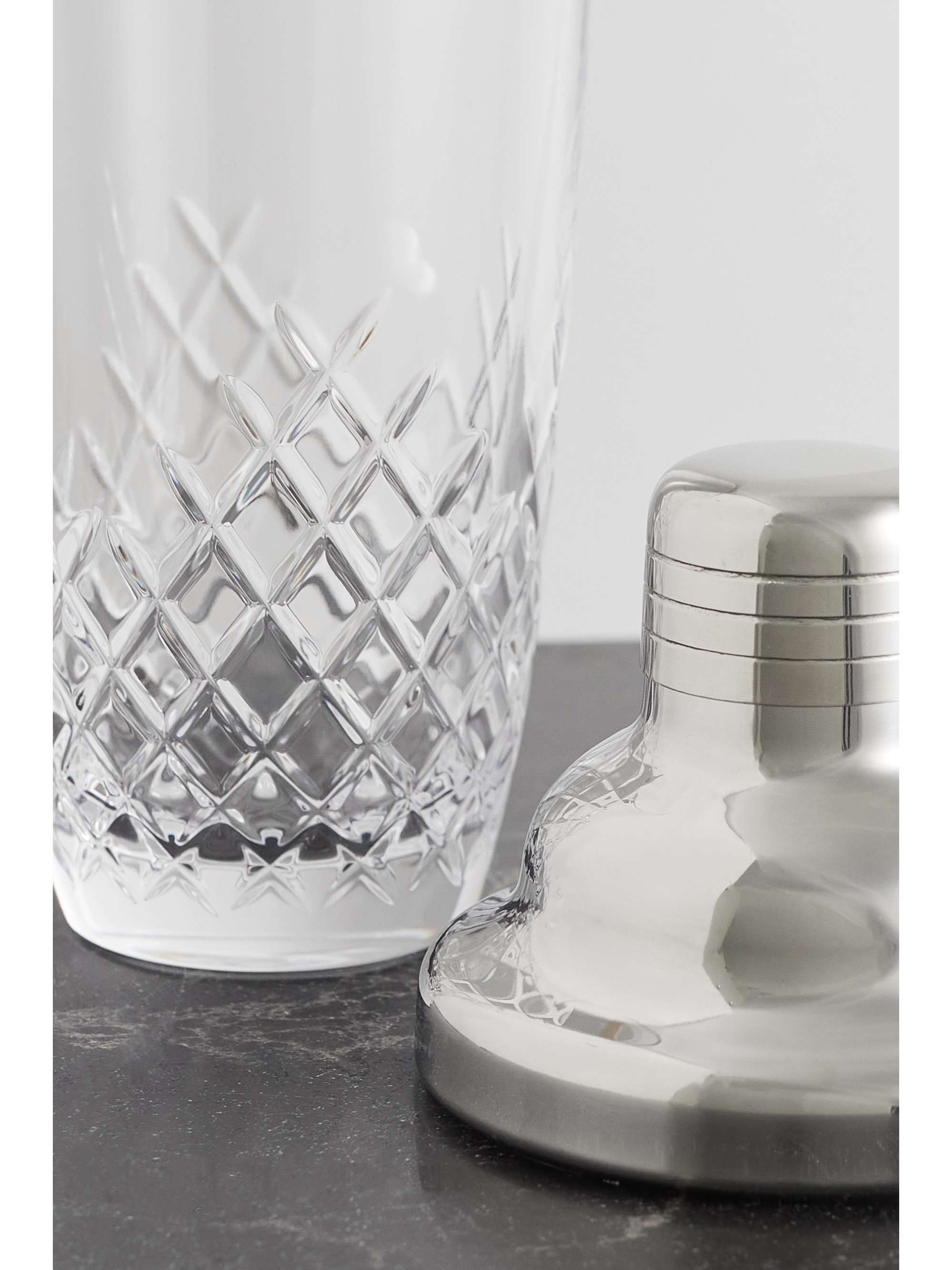 SOHO HOME Shaker en cristal taillé et plaqué argent Barwell