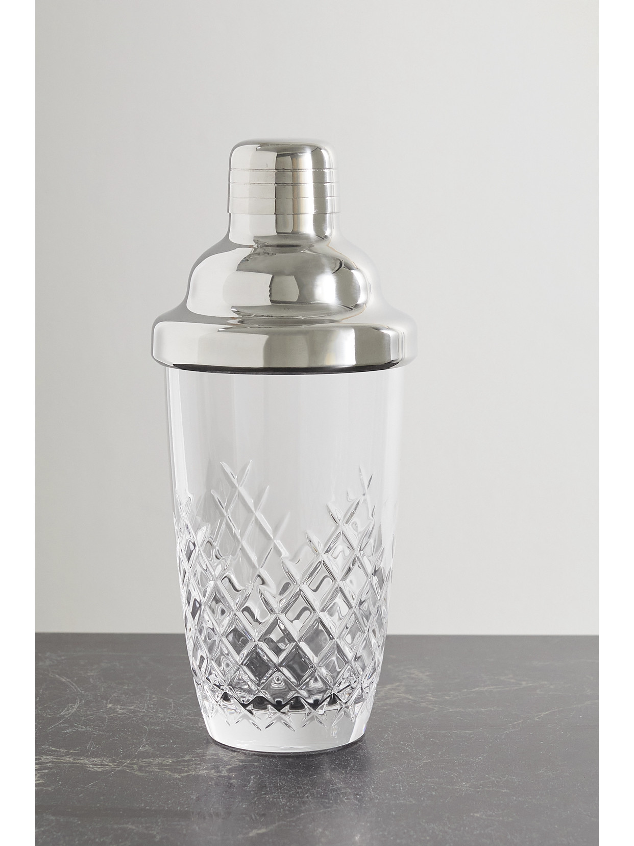 Soho Home - Barwell Cut Crystal And Silver-plated Martini Shaker - Neutrals