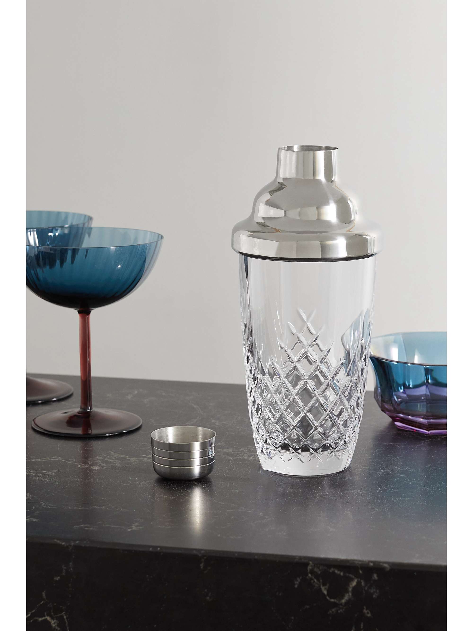 SOHO HOME Shaker en cristal taillé et plaqué argent Barwell
