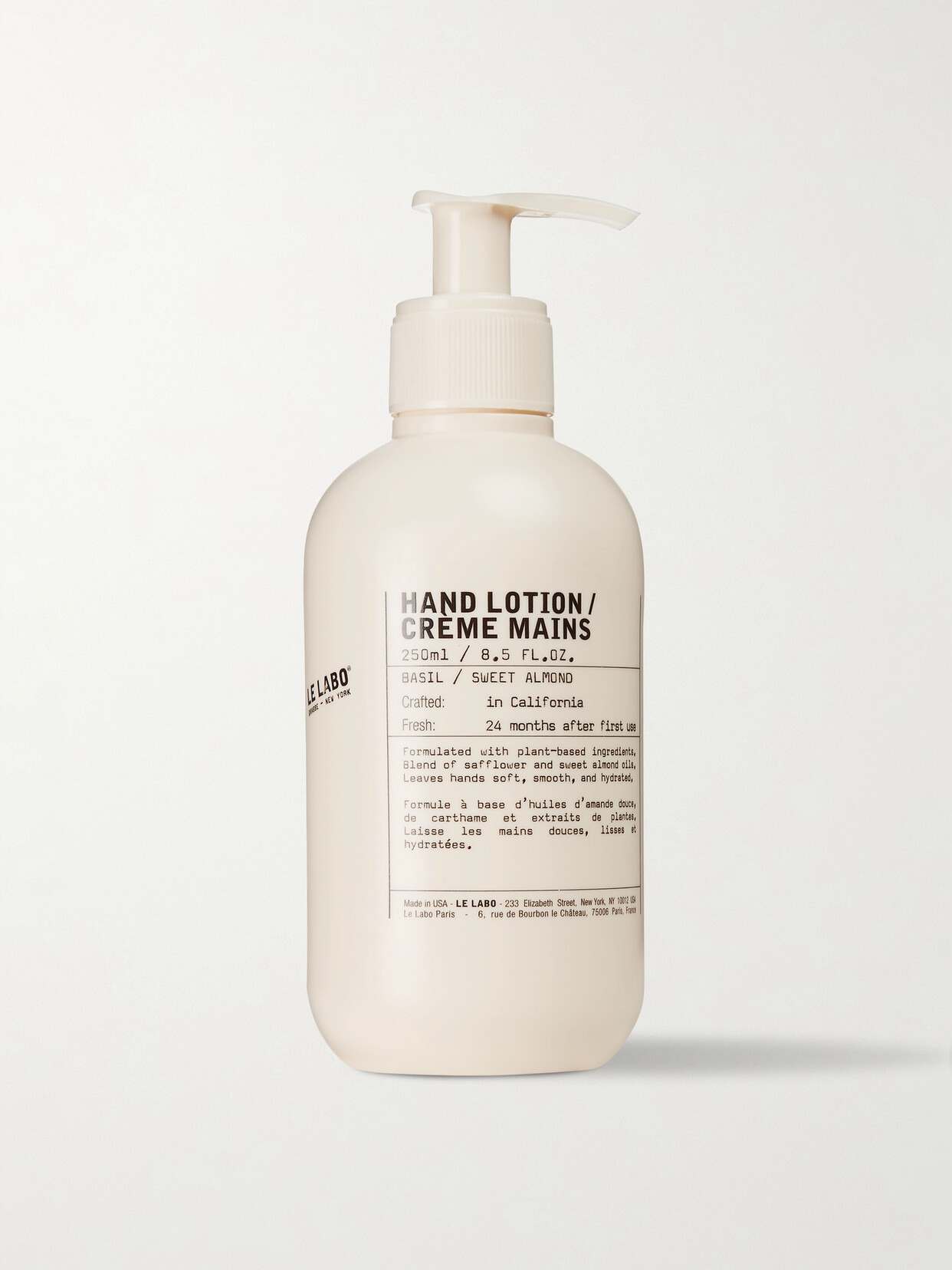 LE LABO BASIL HAND LOTION, 250ML