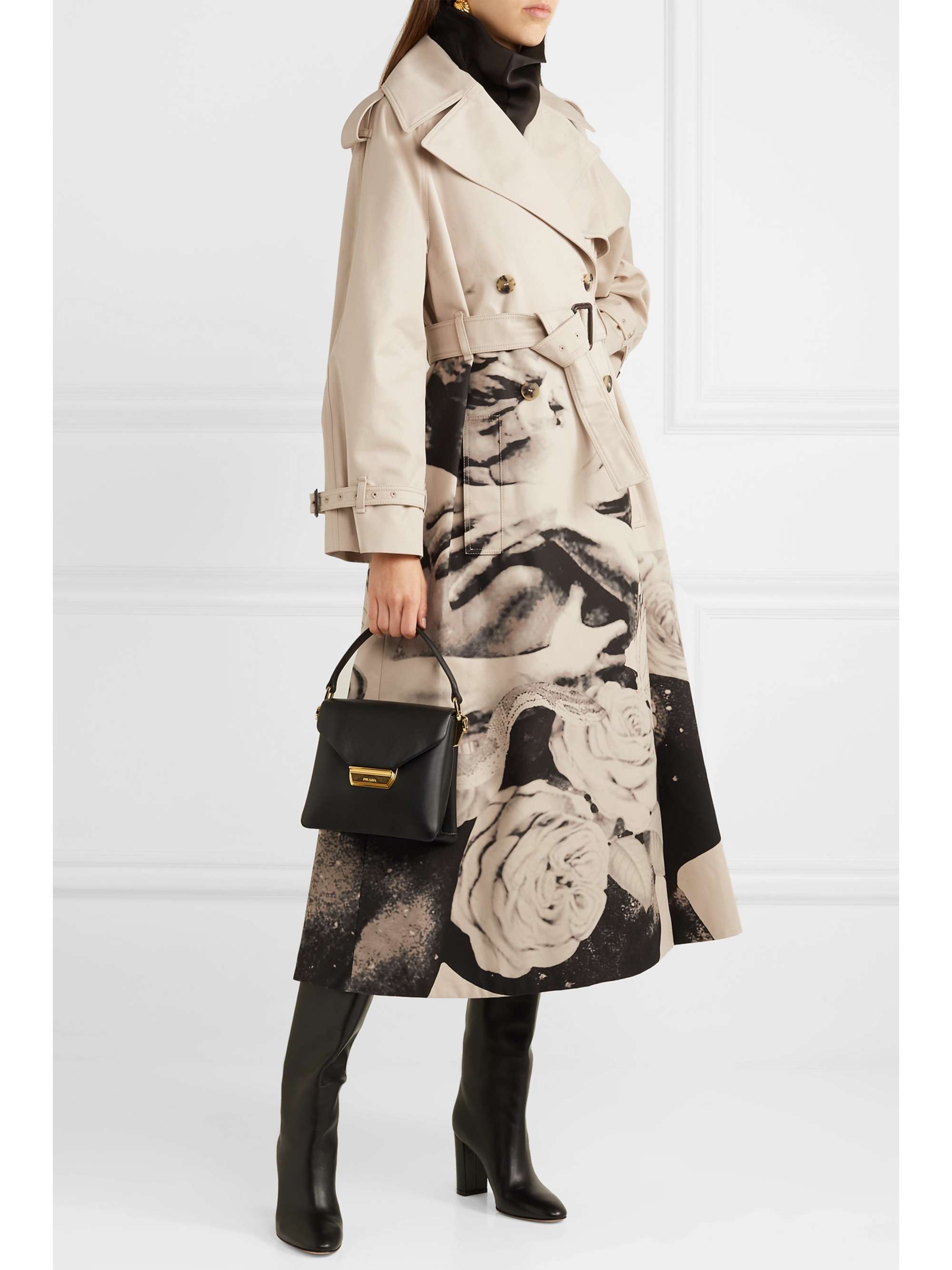 VALENTINO GARAVANI Printed cotton-gabardine trench coat