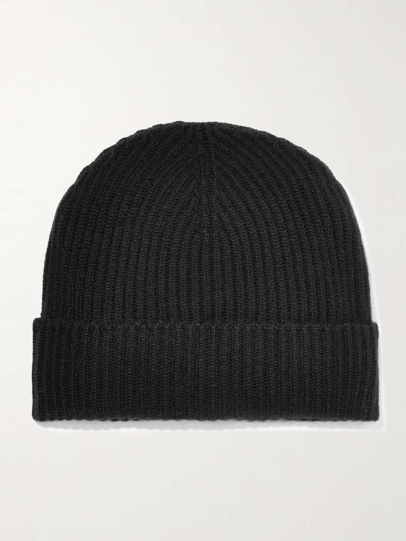 Johnstons of Elgin + Net Sustain Ribbed Cashmere Beanie