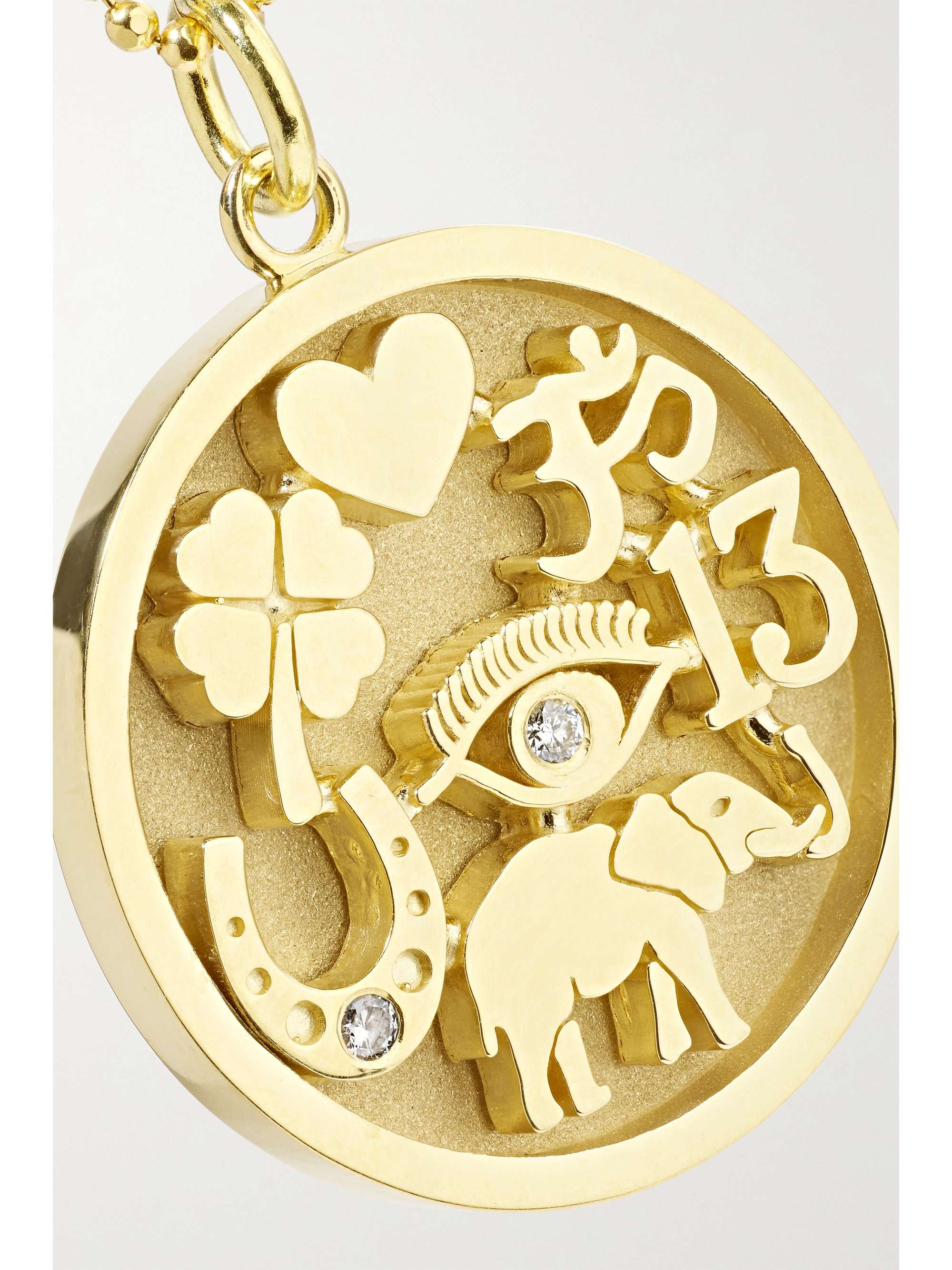 JENNIFER MEYER Good Luck 18-karat gold diamond necklace