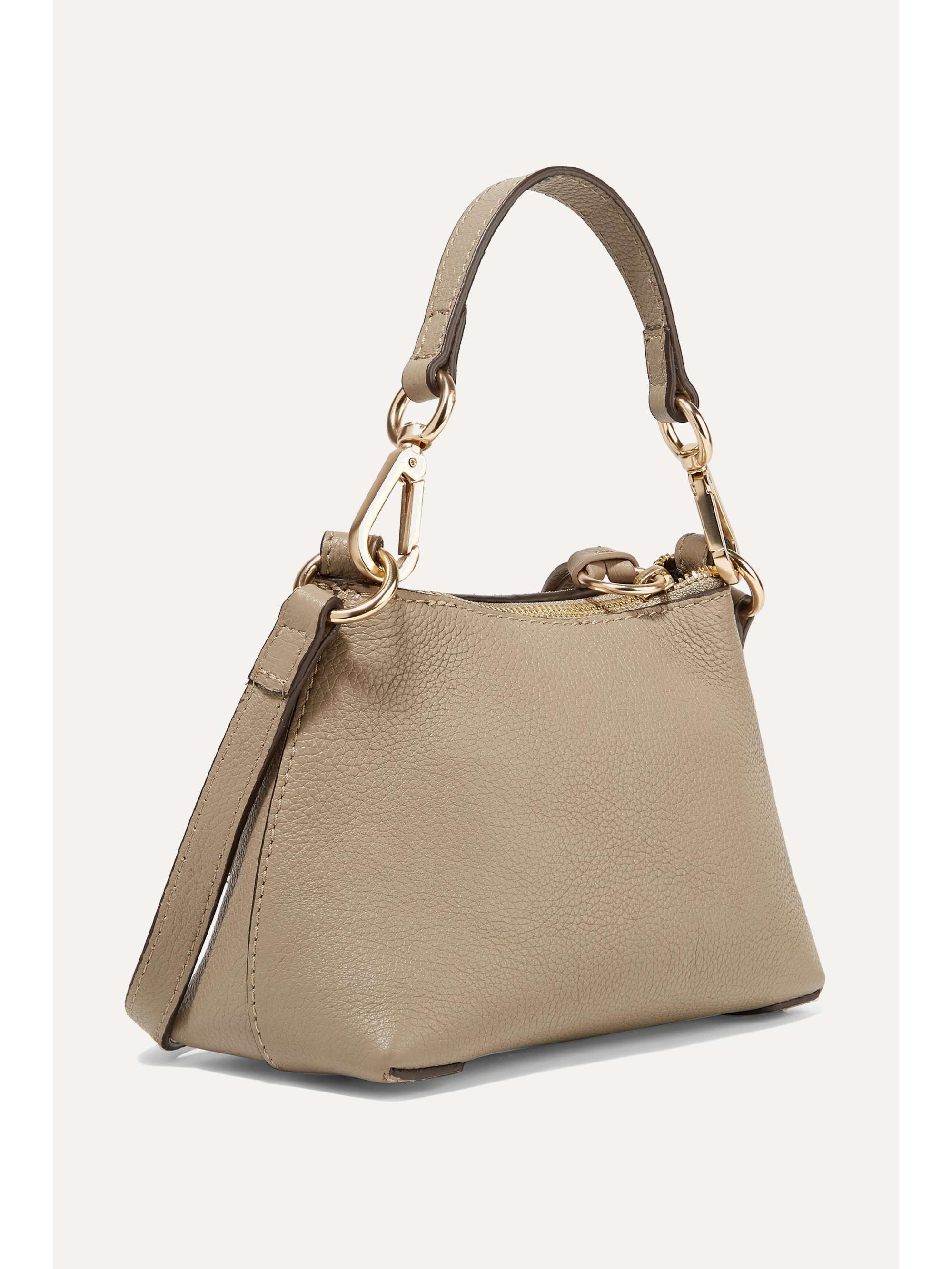 SEE BY CHLOÉ Joan mini textured-leather and suede shoulder bag