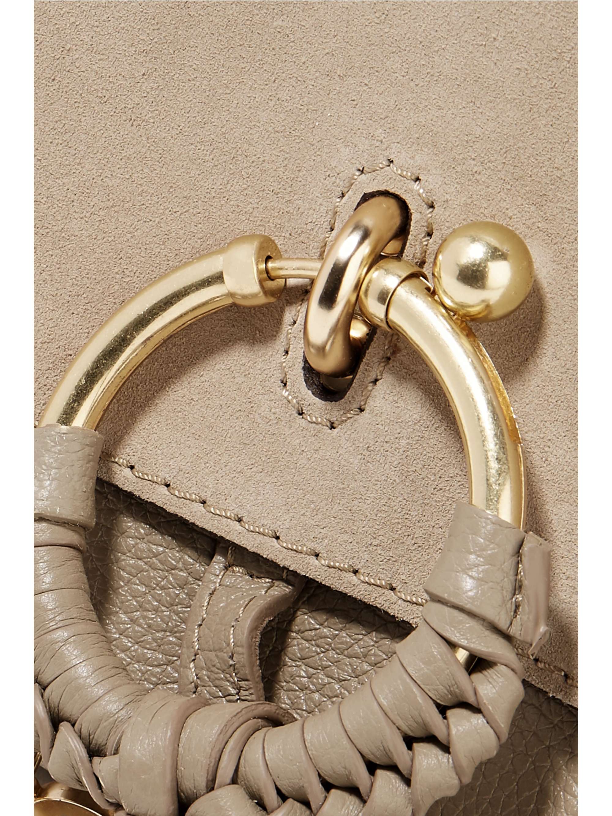 SEE BY CHLOÉ Joan mini textured-leather and suede shoulder bag