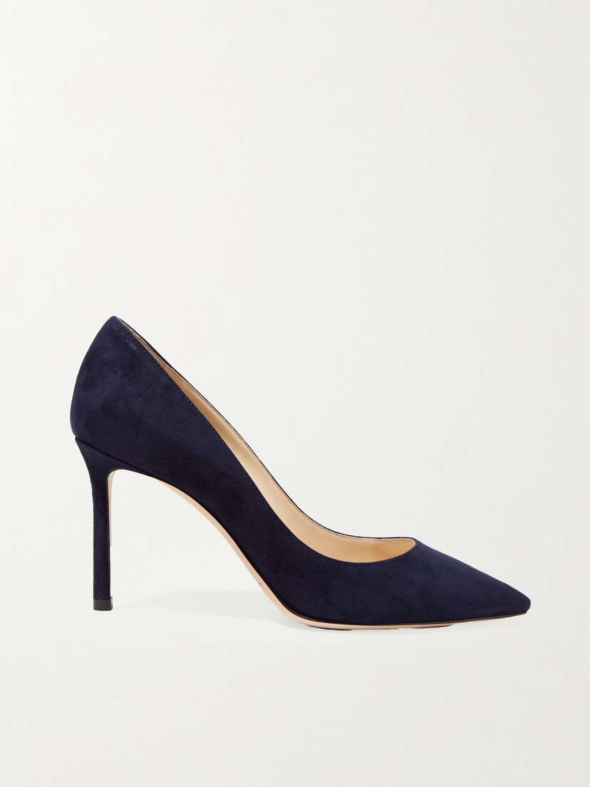 Jimmy Choo Romy 85 Suede Pumps