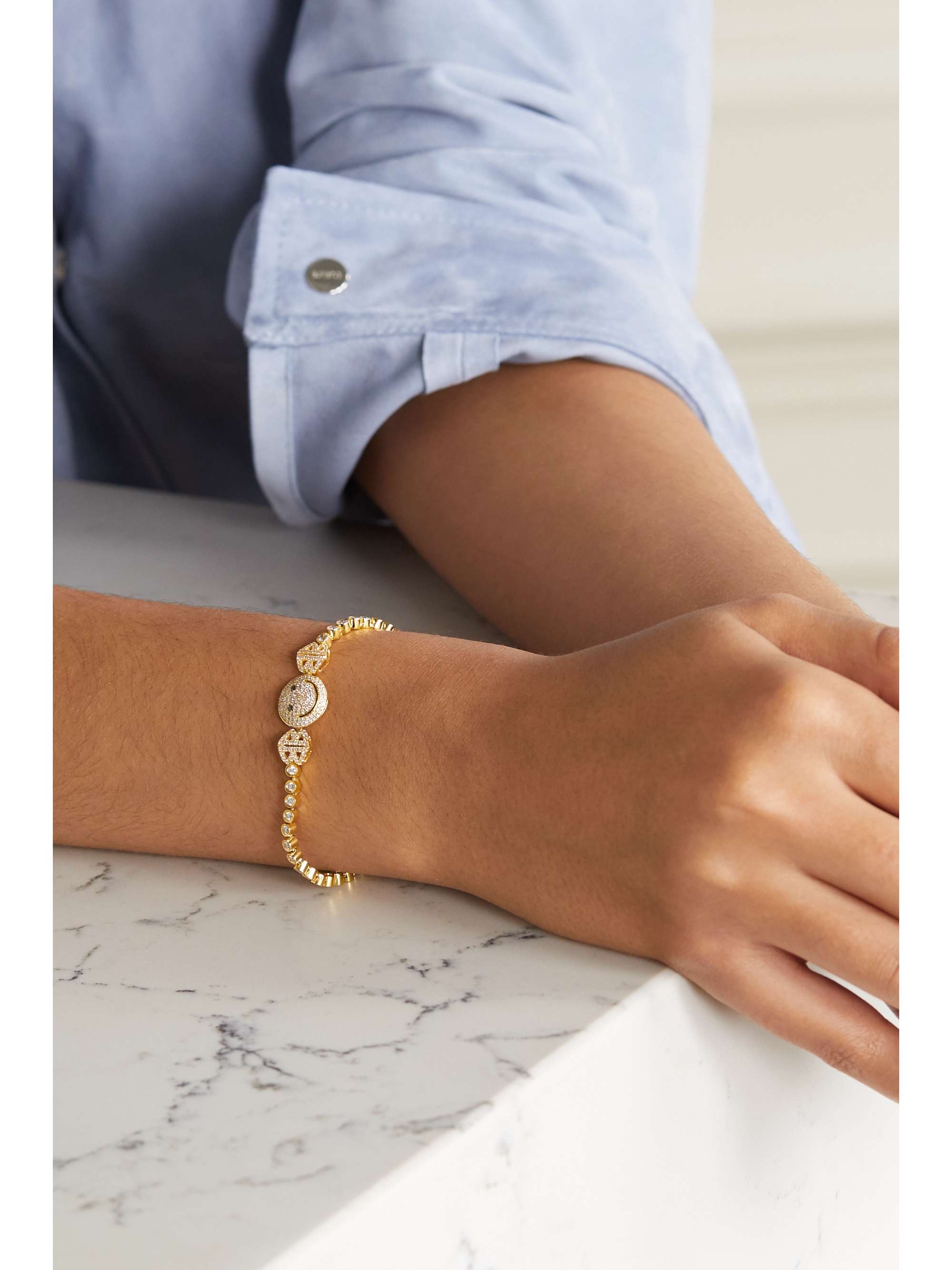 LORRAINE SCHWARTZ 2B Happy medium 18-karat gold diamond bracelet