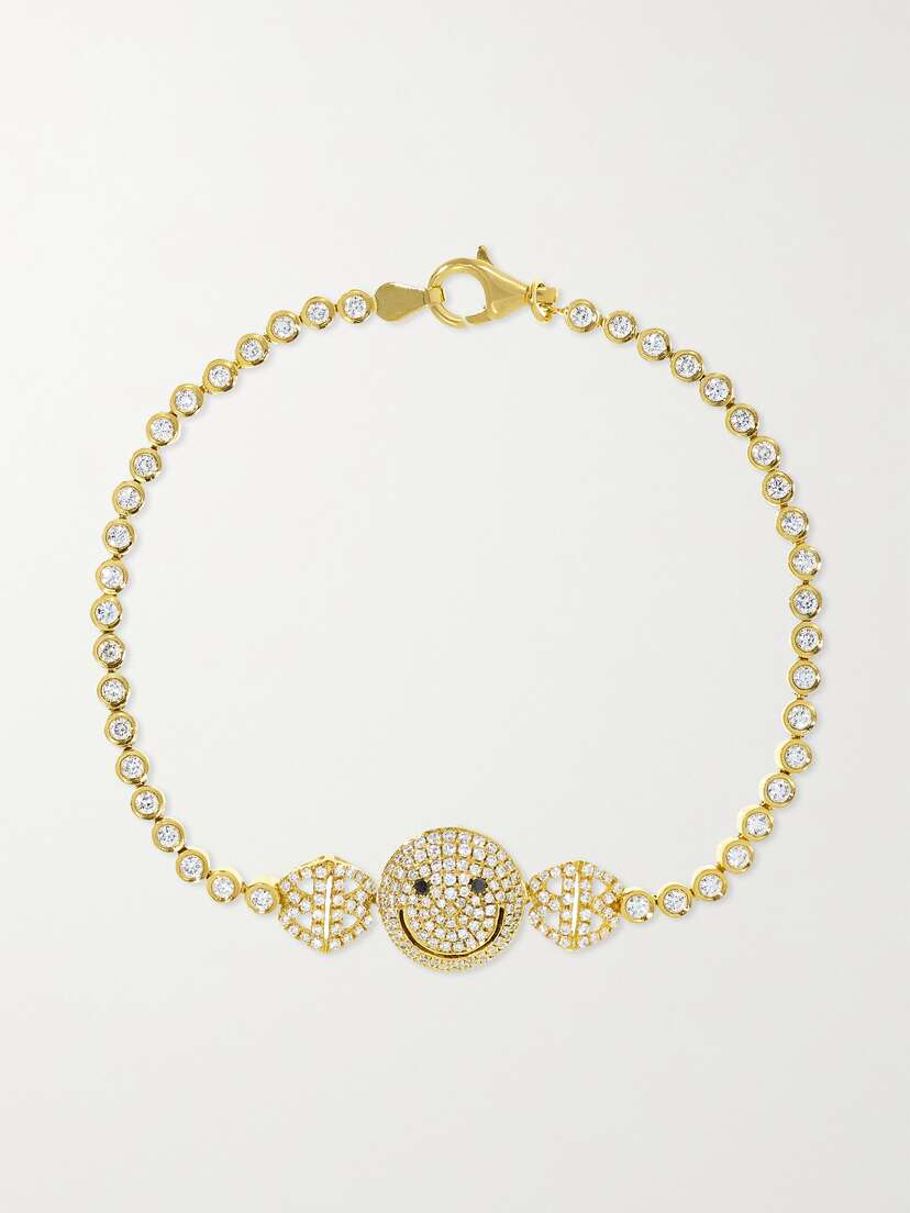 Lorraine Schwartz 2b Happy Medium 18-karat Gold Diamond Bracelet