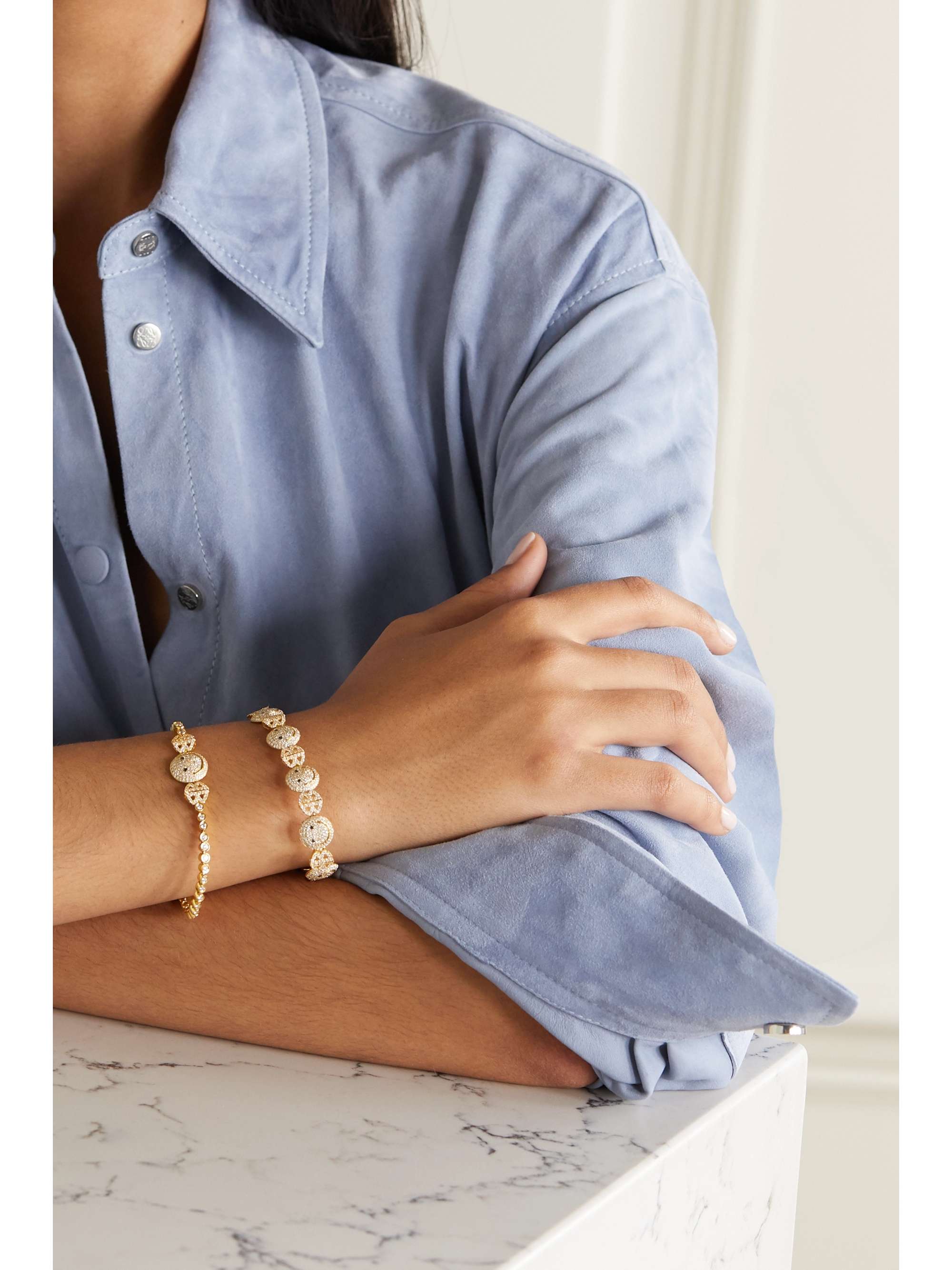 LORRAINE SCHWARTZ 2B Happy medium 18-karat gold diamond bracelet