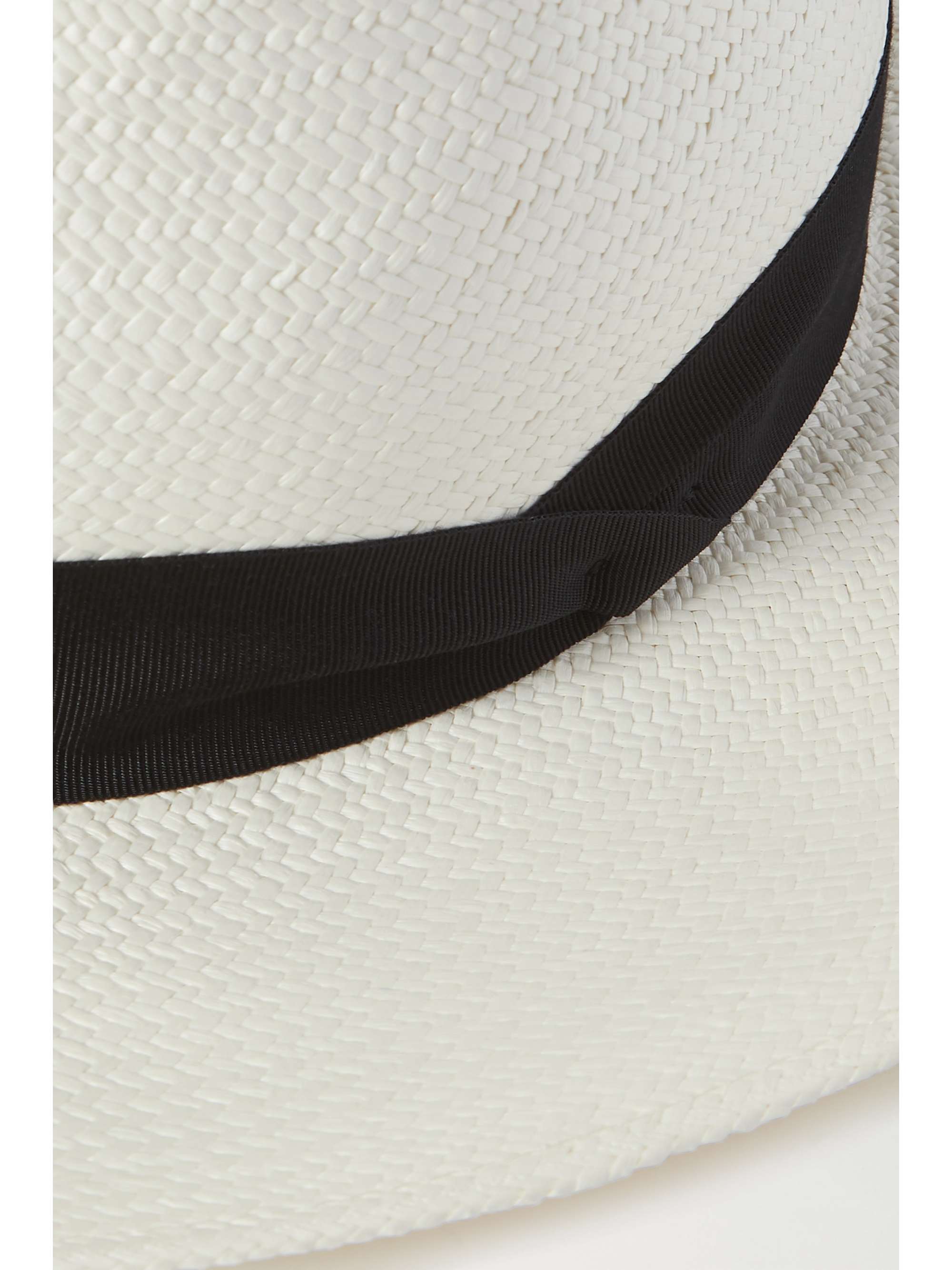 RAG & BONE Grosgrain-trimmed straw Panama hat
