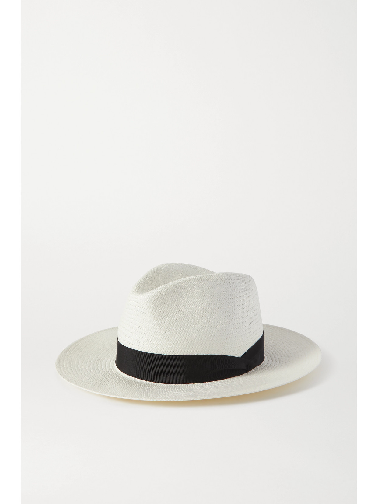 RAG & BONE GROSGRAIN-TRIMMED STRAW PANAMA HAT