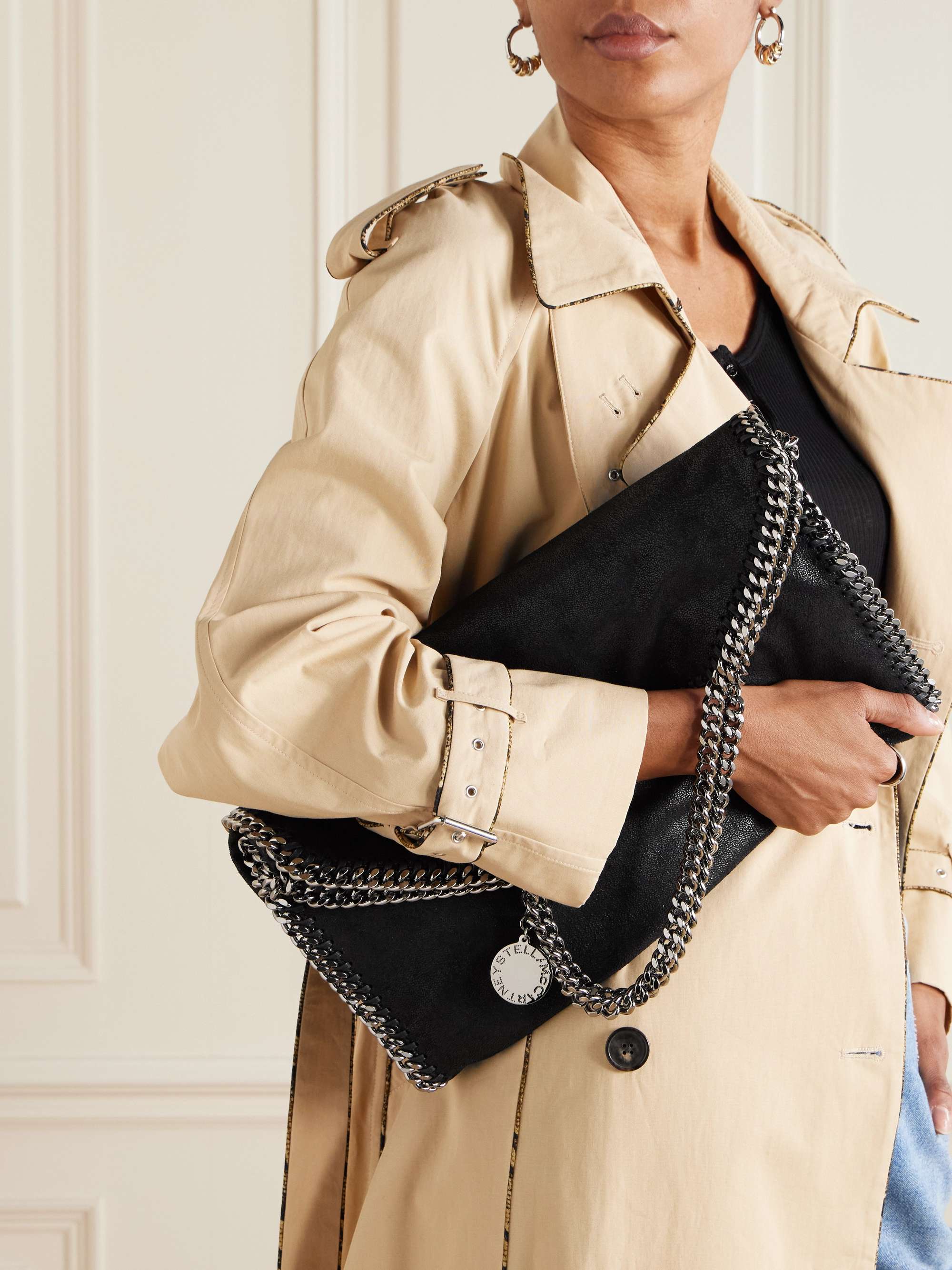 STELLA MCCARTNEY The Falabella medium faux brushed-leather shoulder bag