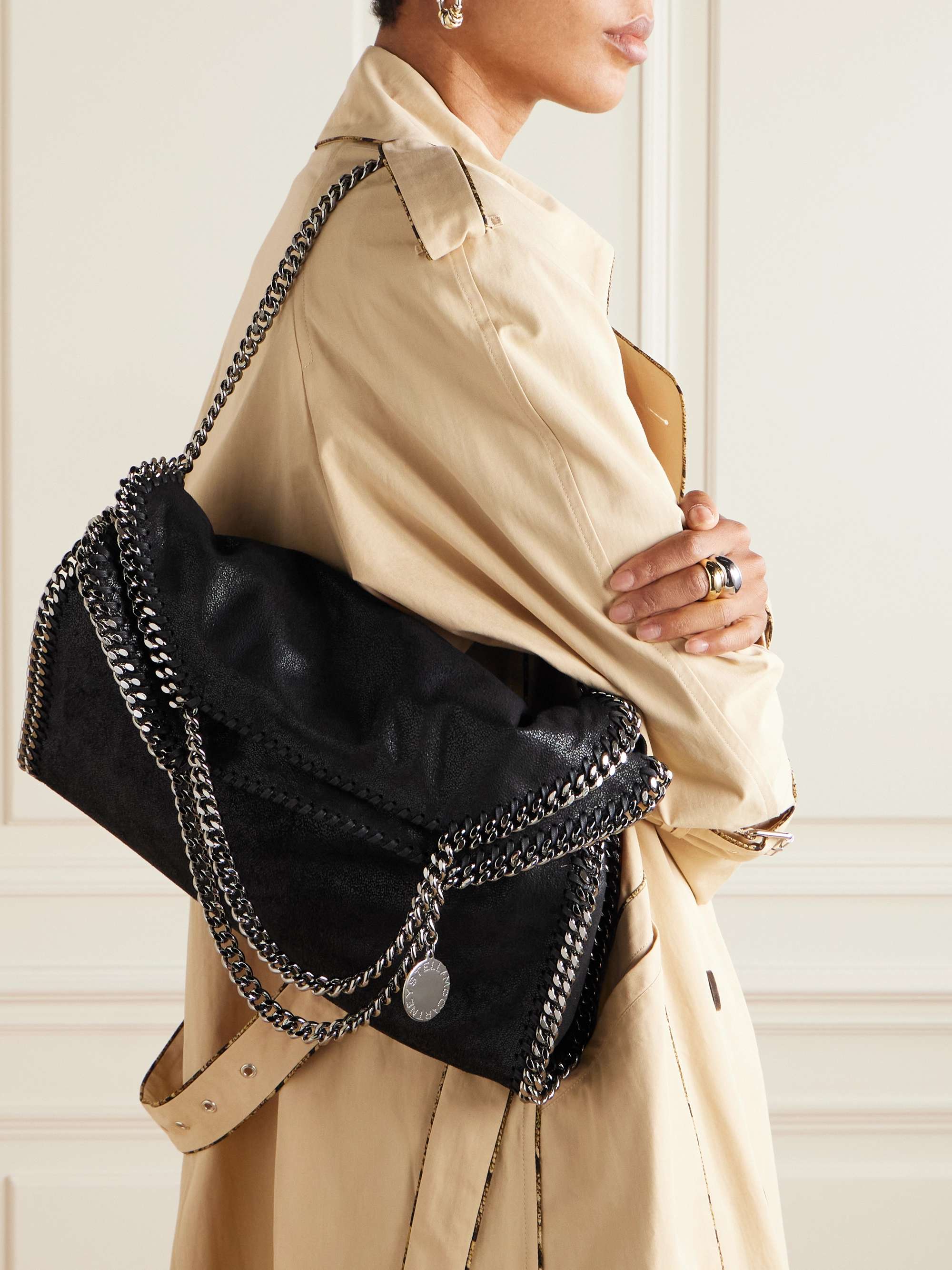 STELLA MCCARTNEY The Falabella medium faux brushed-leather shoulder bag
