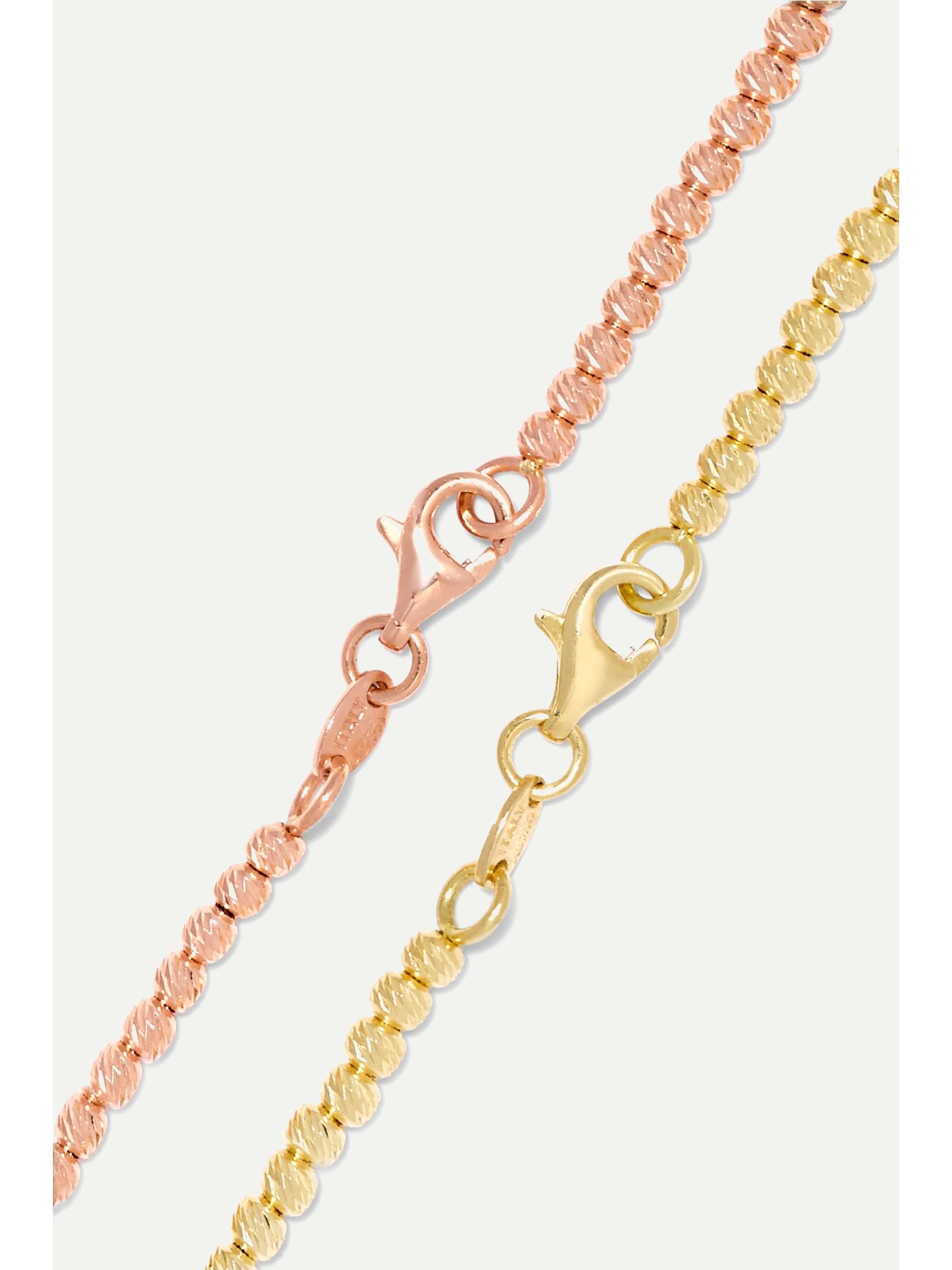 CAROLINA BUCCI Set of two 18-karat gold bracelets
