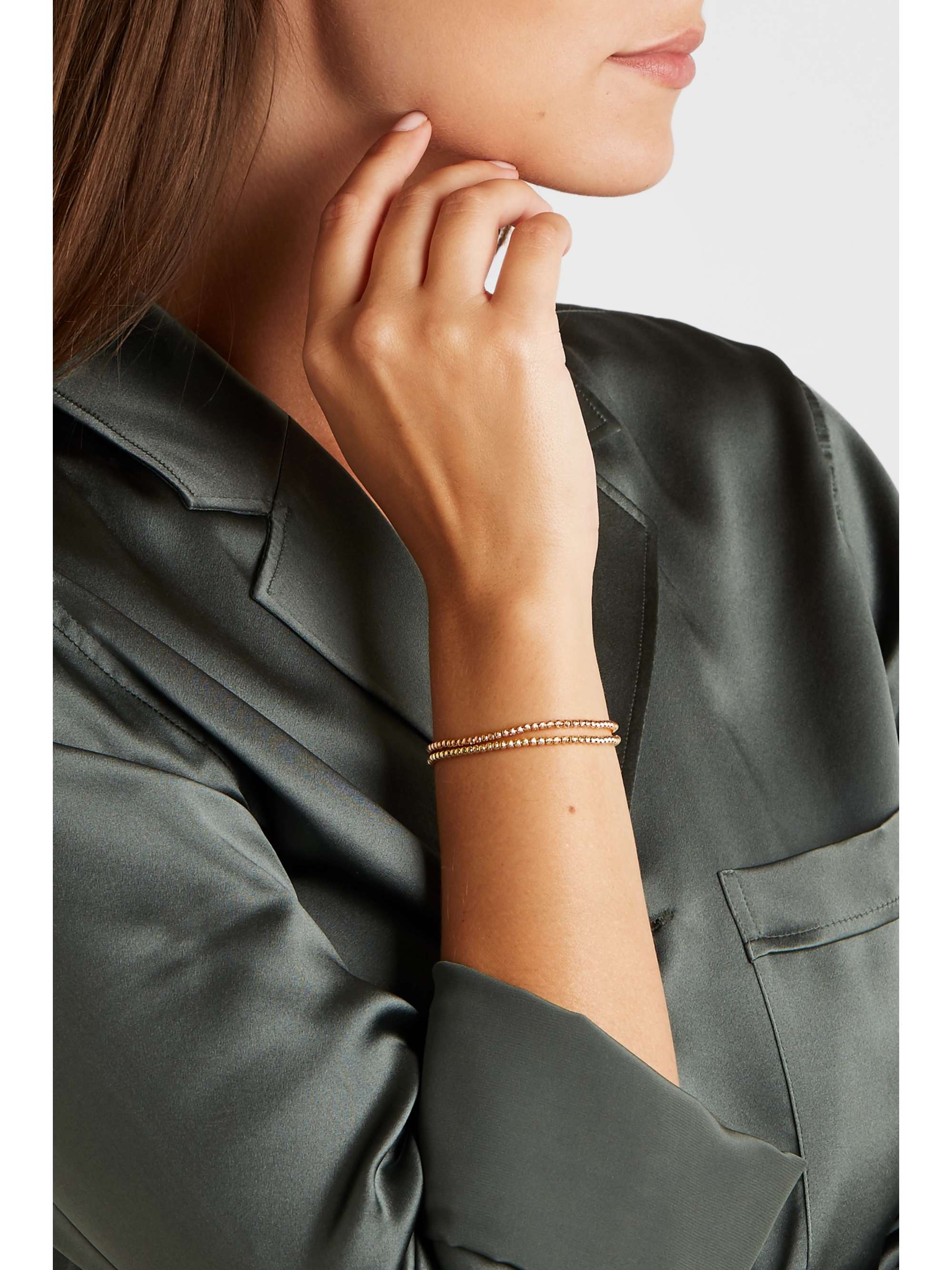 CAROLINA BUCCI Set of two 18-karat gold bracelets