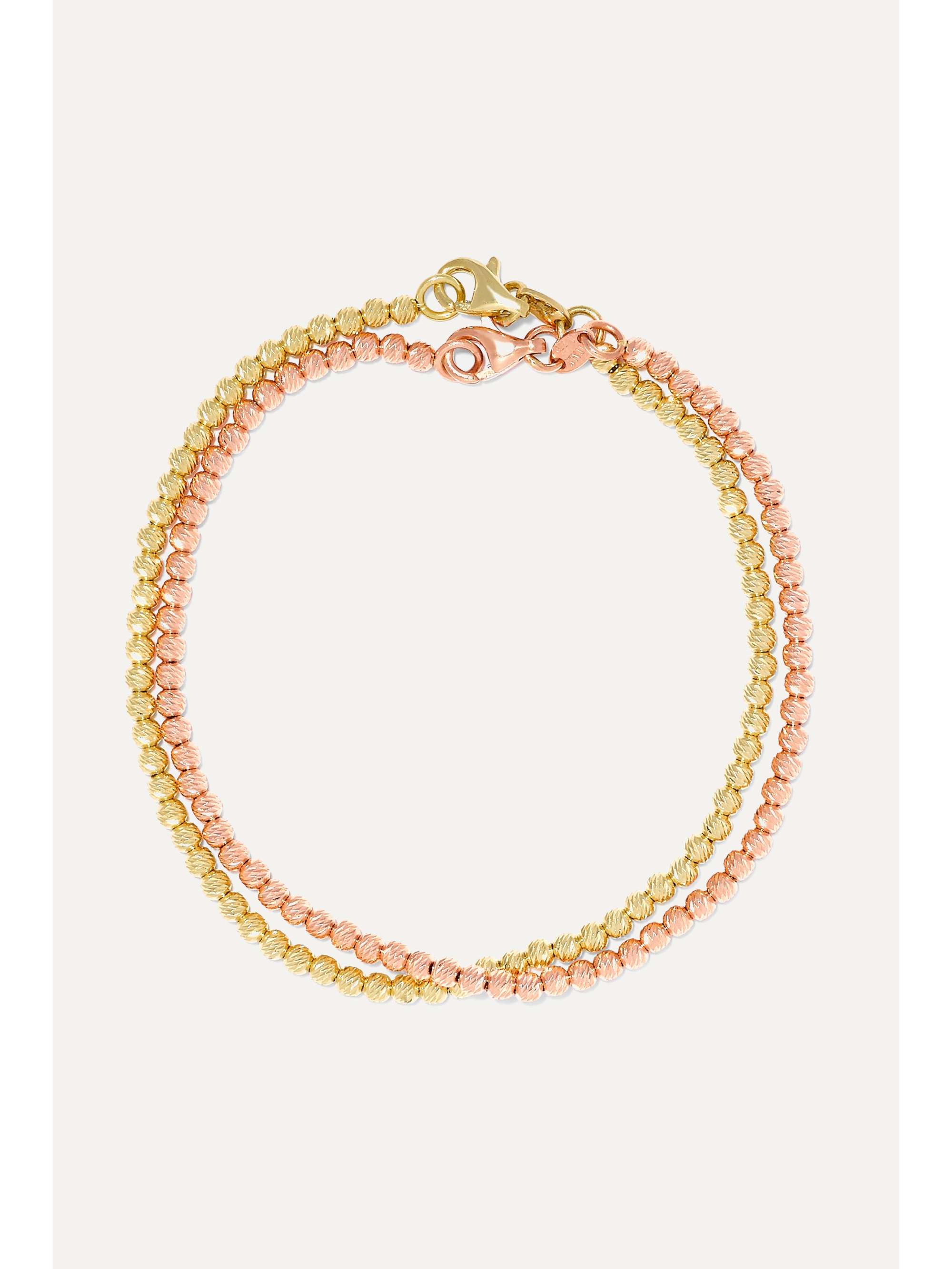 CAROLINA BUCCI Set of two 18-karat gold bracelets