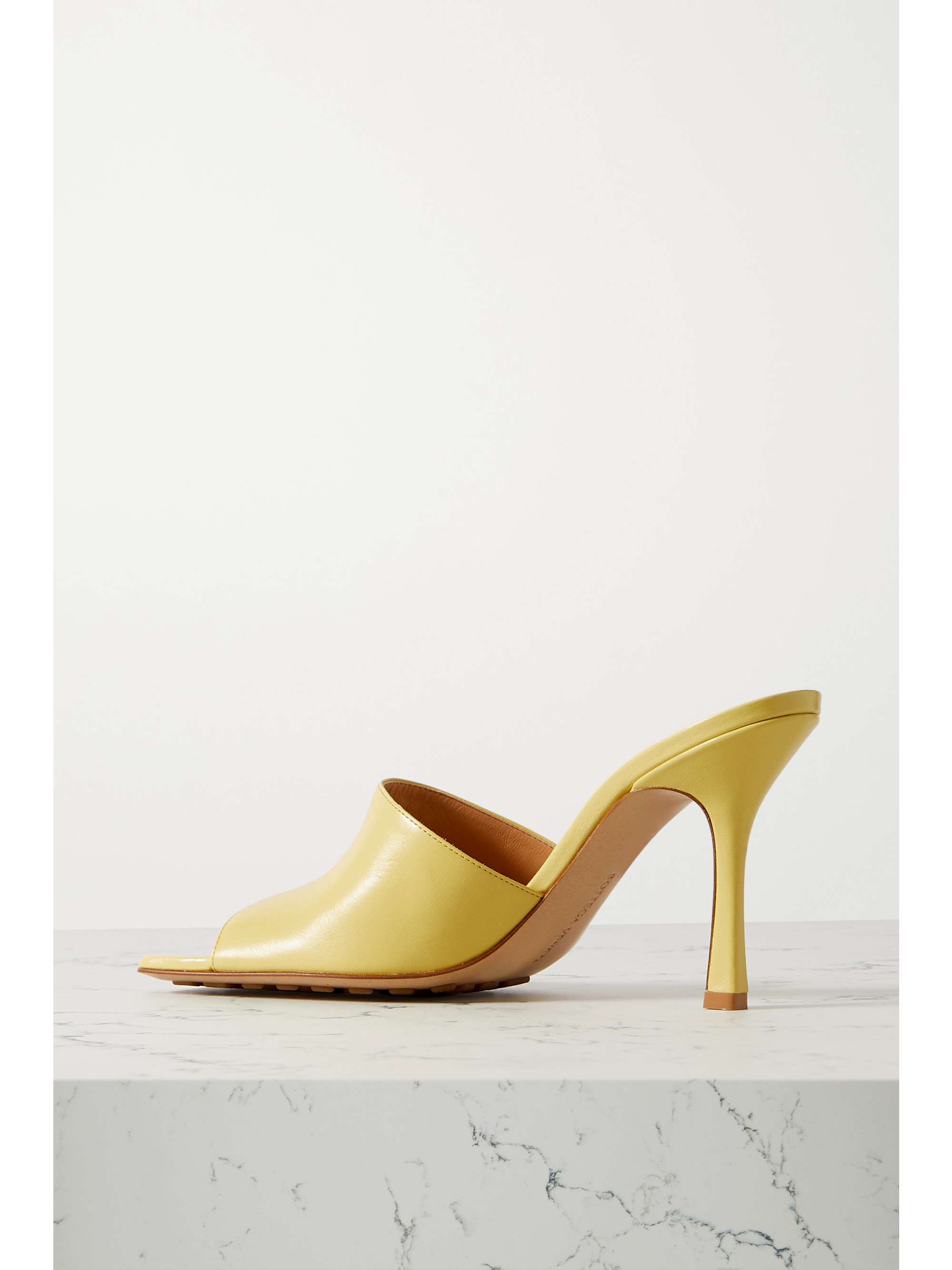 yellow leather mules