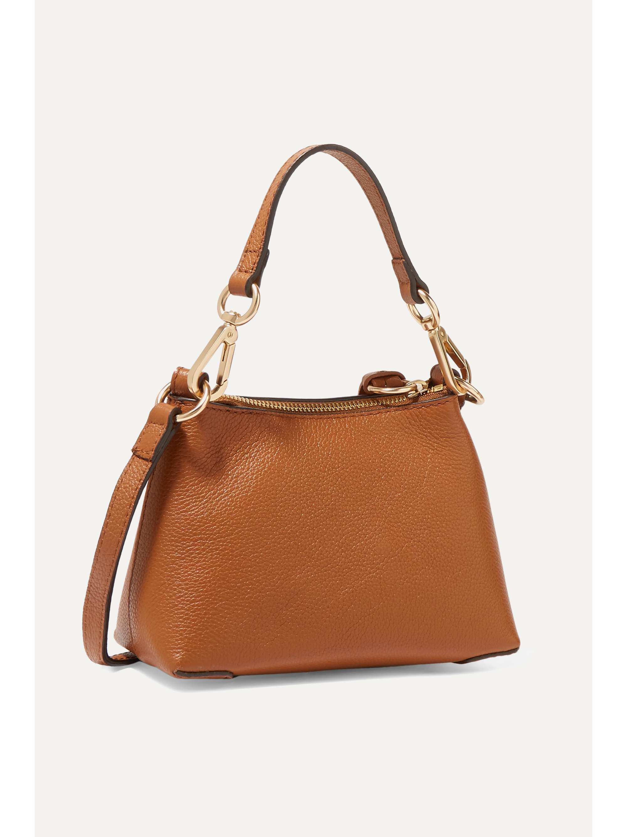 SEE BY CHLOÉ Joan mini textured-leather and suede shoulder bag