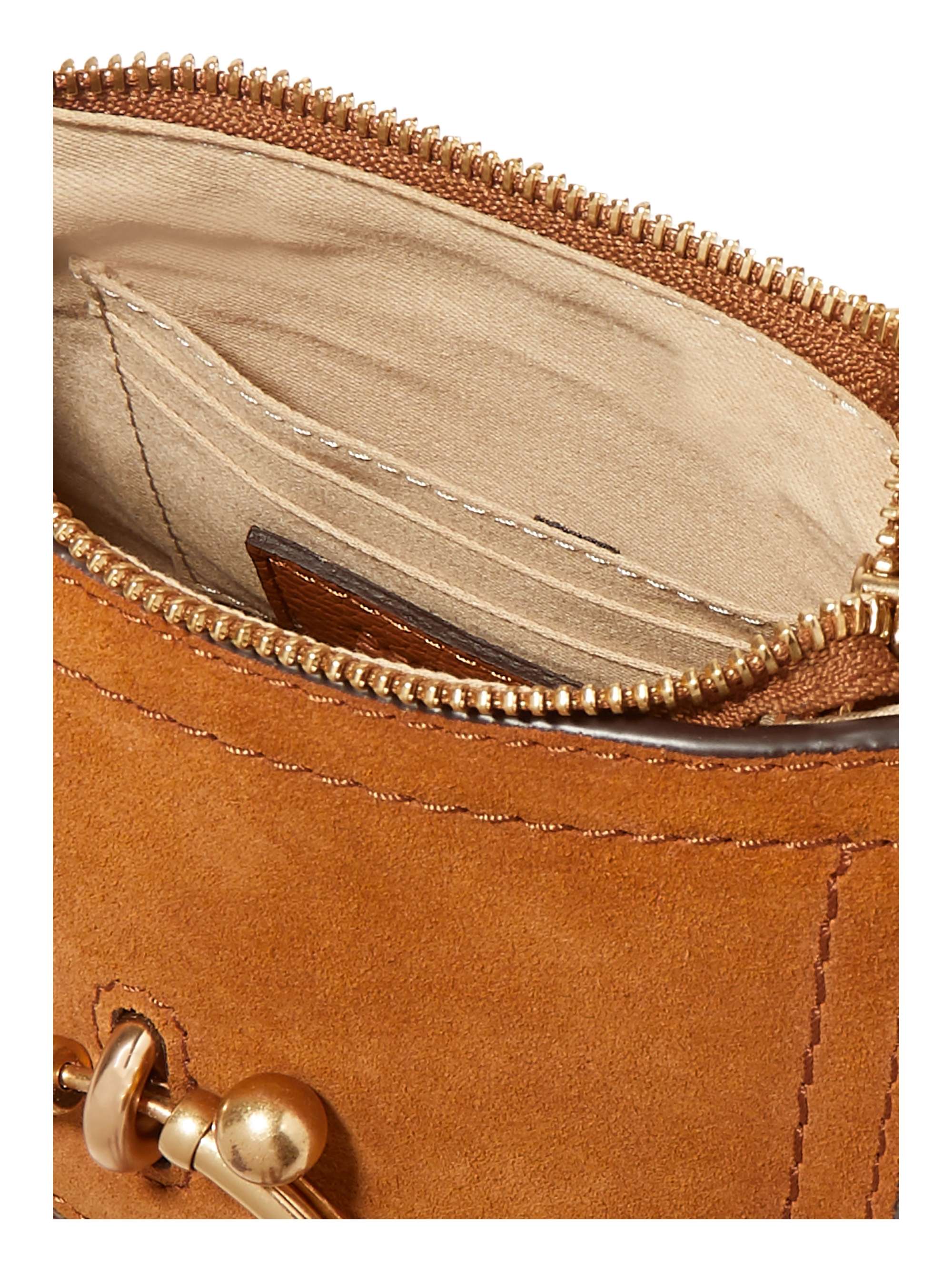 SEE BY CHLOÉ Joan mini textured-leather and suede shoulder bag