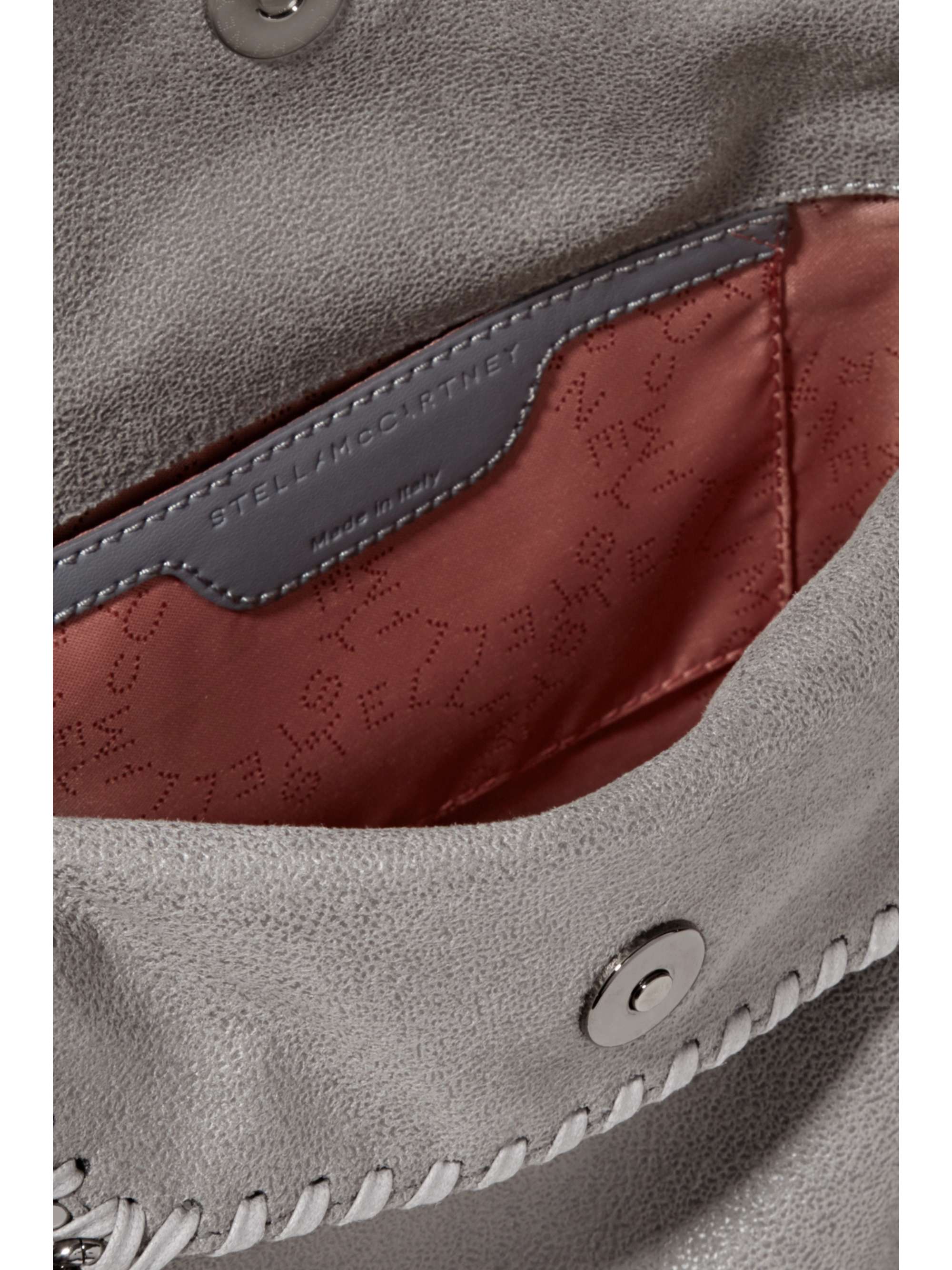 STELLA MCCARTNEY The Falabella mini faux brushed-leather shoulder bag
