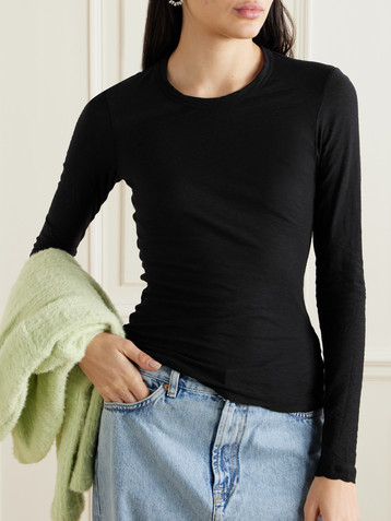 James Perse Slub cotton-jersey top