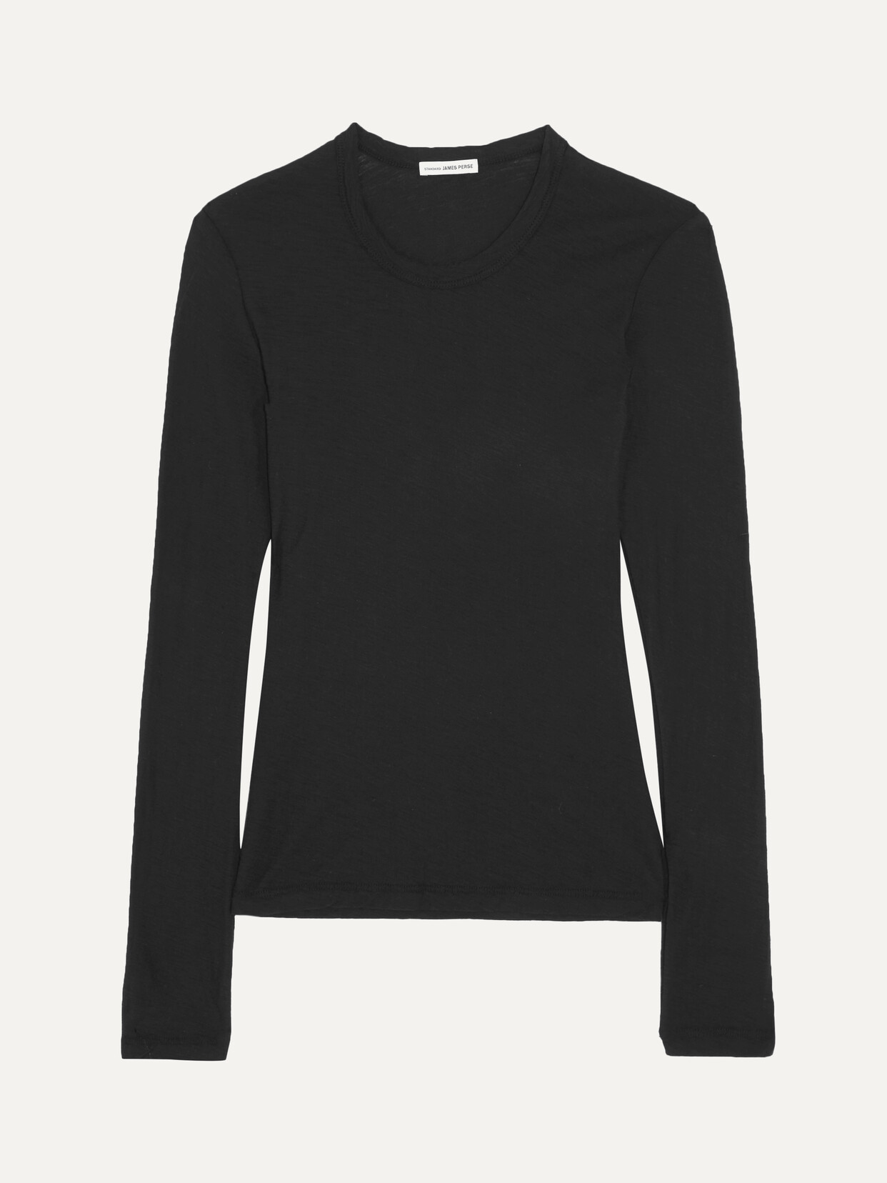 Shop James Perse Slub Cotton-jersey Top In Black