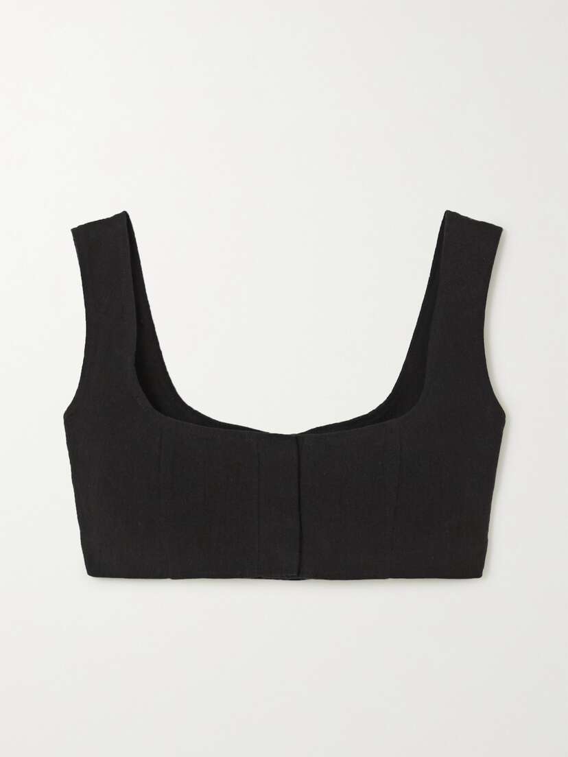 Le Kasha Jirja Cropped Linen Top