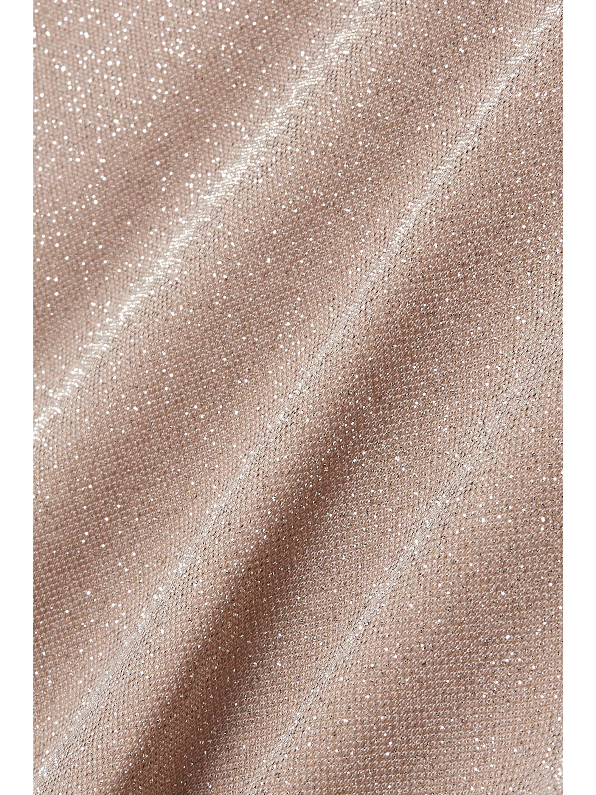 LANVIN Cutout gathered Lurex midi dress
