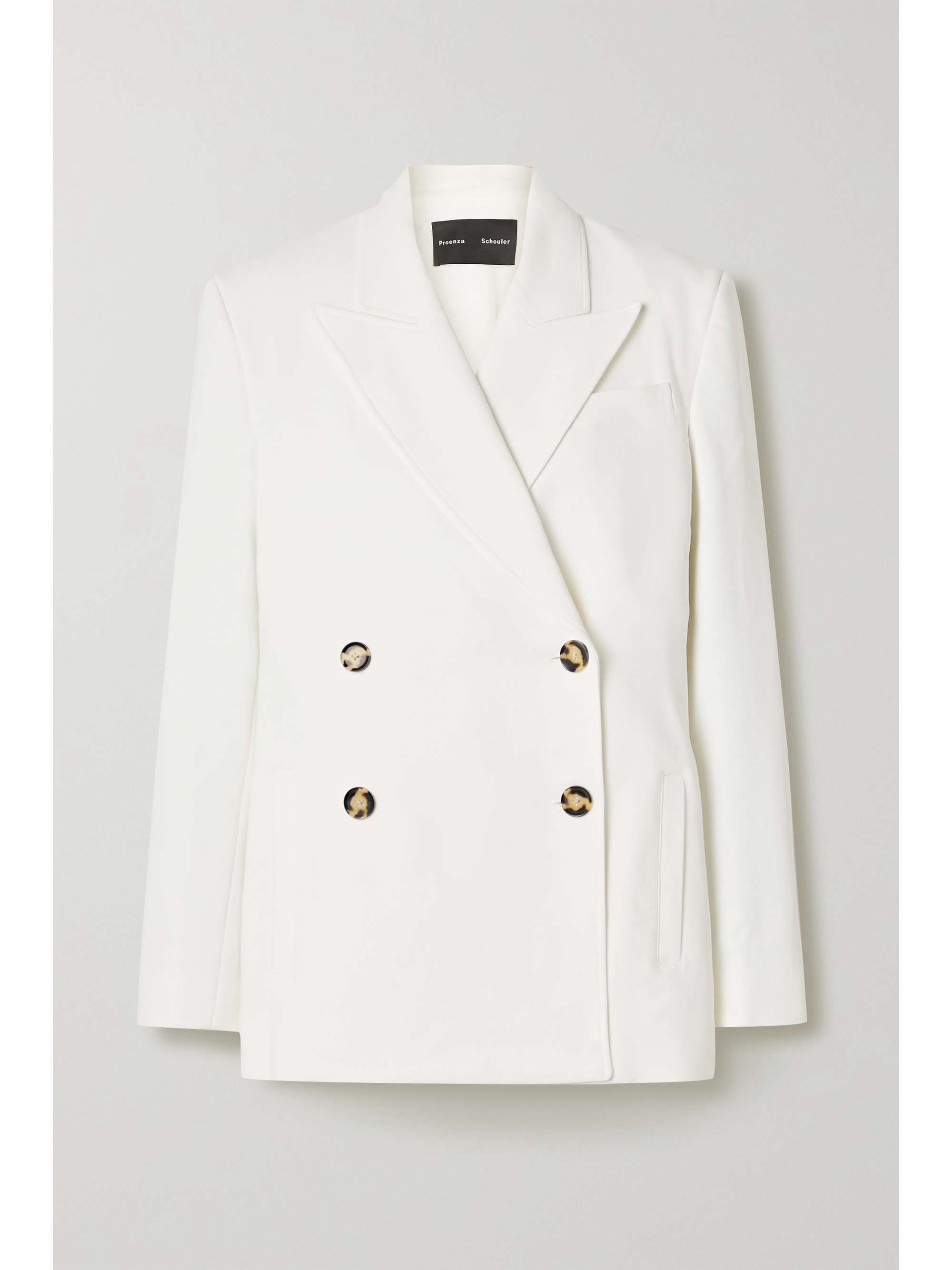 white crepe blazer